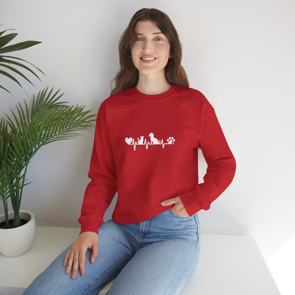 Cat-Dog Heartbeat Sweatshirt