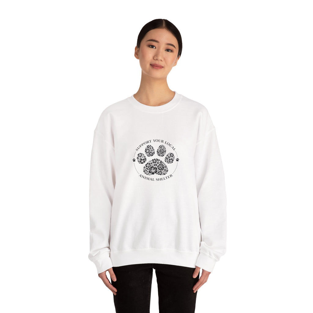 Paw Print Sweatshirt Support your Local Animal Shelter