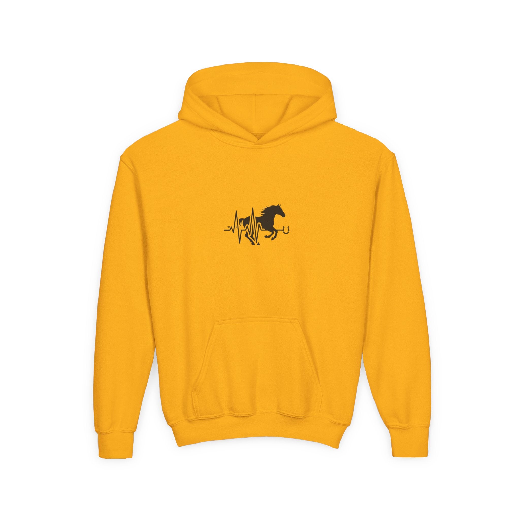 Youth Horse Heartbeat Hoodie - Equestrian Kids Pullover