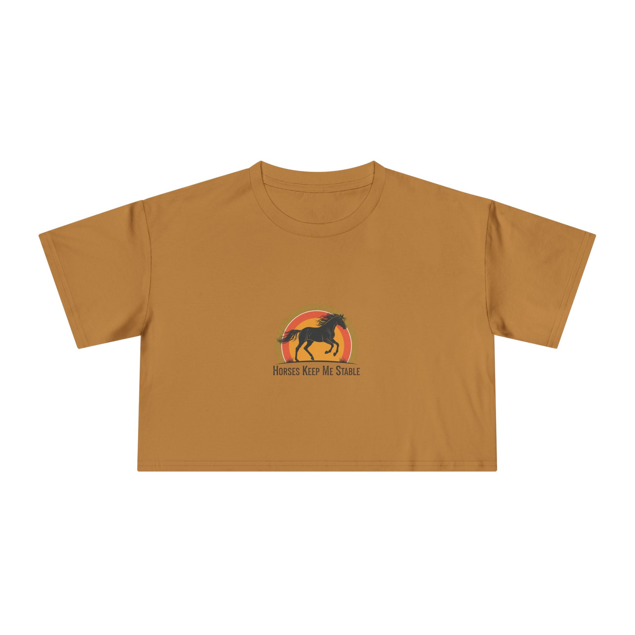 Vintage Sunset Horse- Crop Top Tee