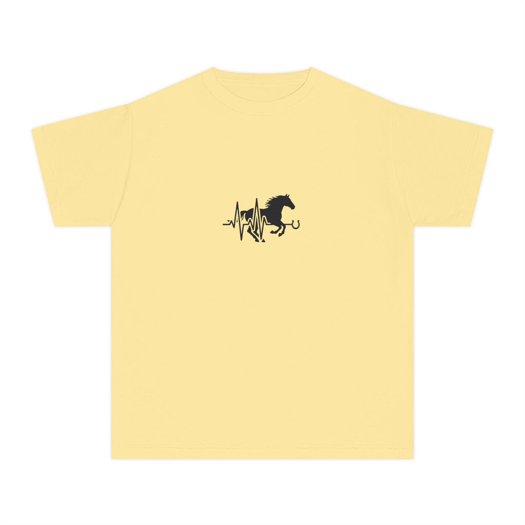 Youth Tee — Horse Heartbeat Silhouette Graphic