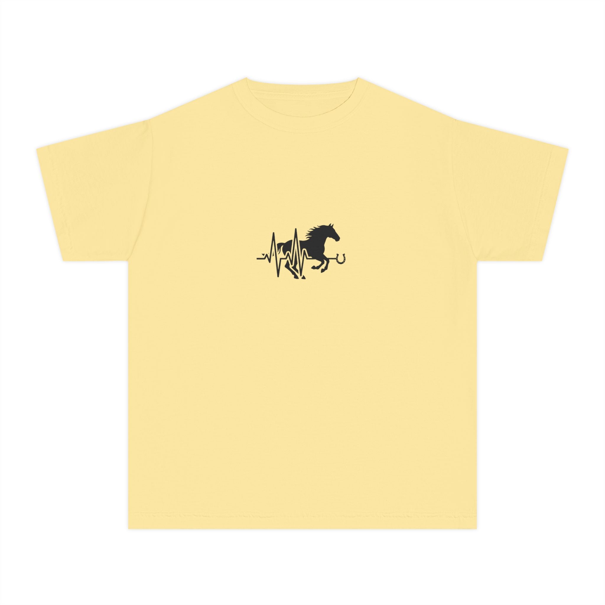 Youth Tee — Horse Heartbeat Silhouette Graphic