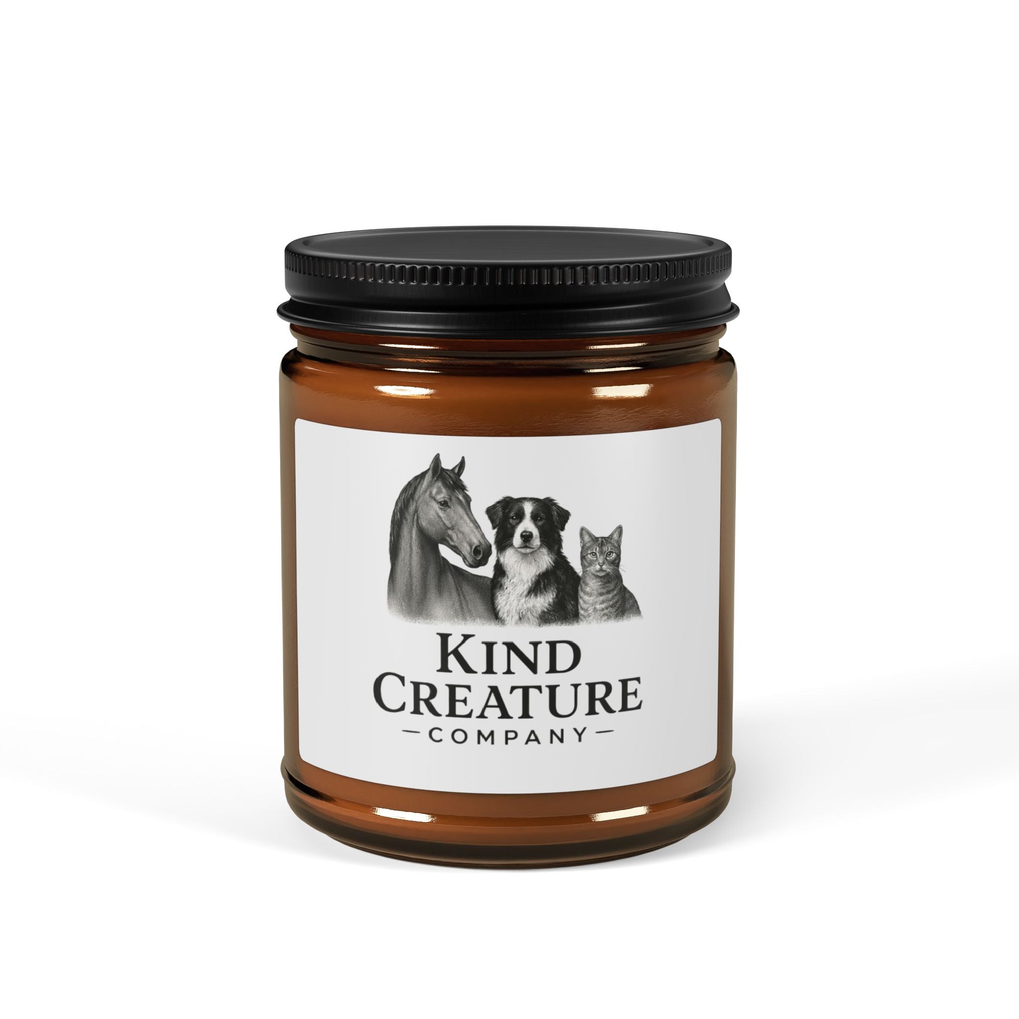 Kind Creature Scented Soy Candle — Amber Jar (Multiple Sizes)