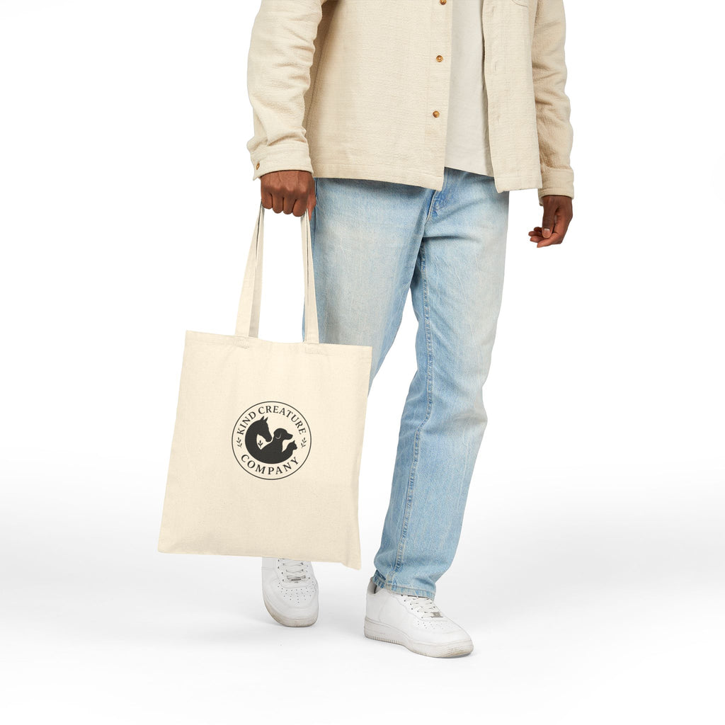 Kind Creature Company Canvas Tote Bag — Eco-Friendly Reusable Grocery & Market Bag