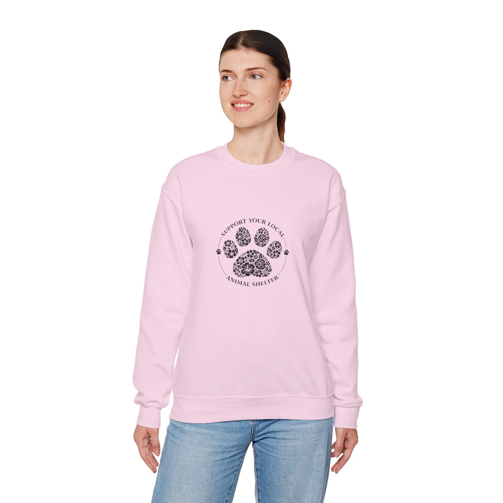Paw Print Sweatshirt Support your Local Animal Shelter