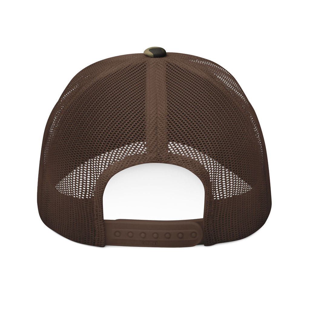 Camouflage Trucker Hat — Embroidered "Born To Ride" Pink