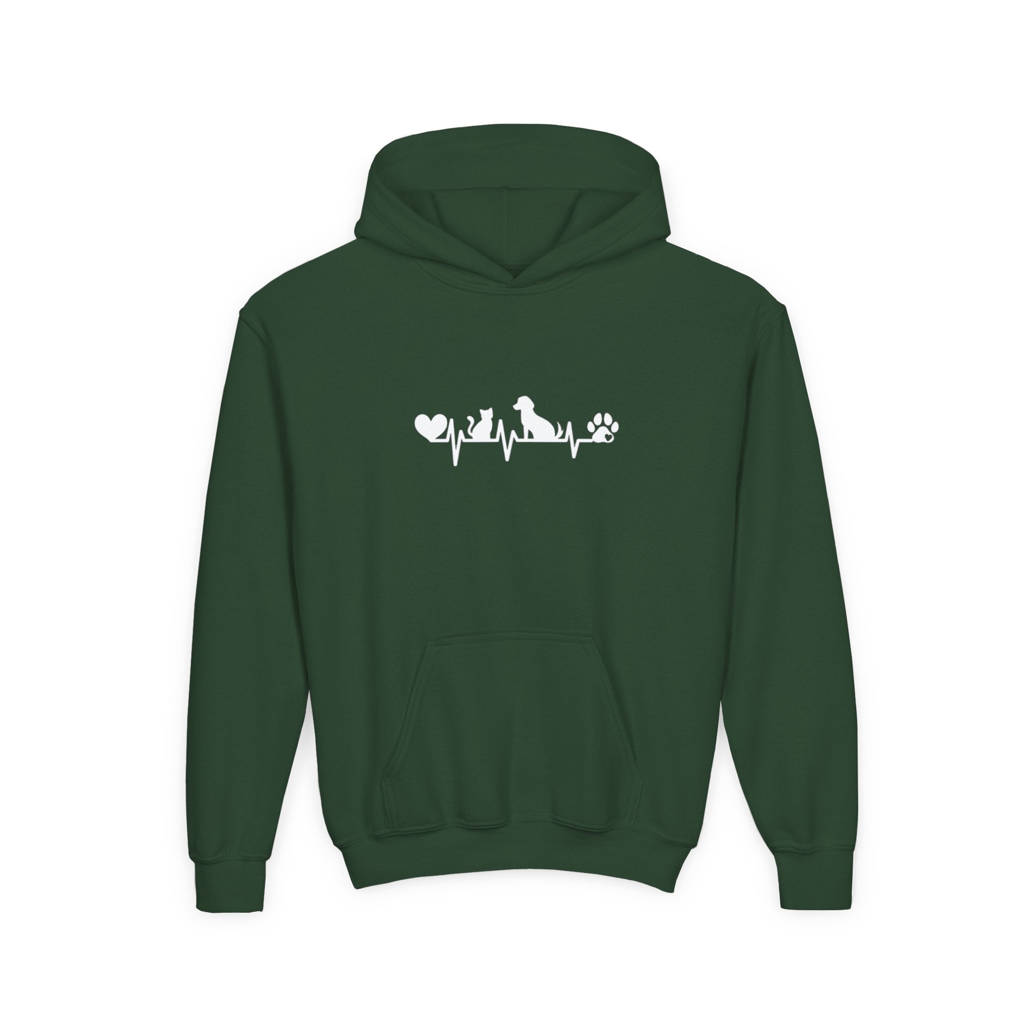 Kids Dog & Cat Heartbeat Hoodie