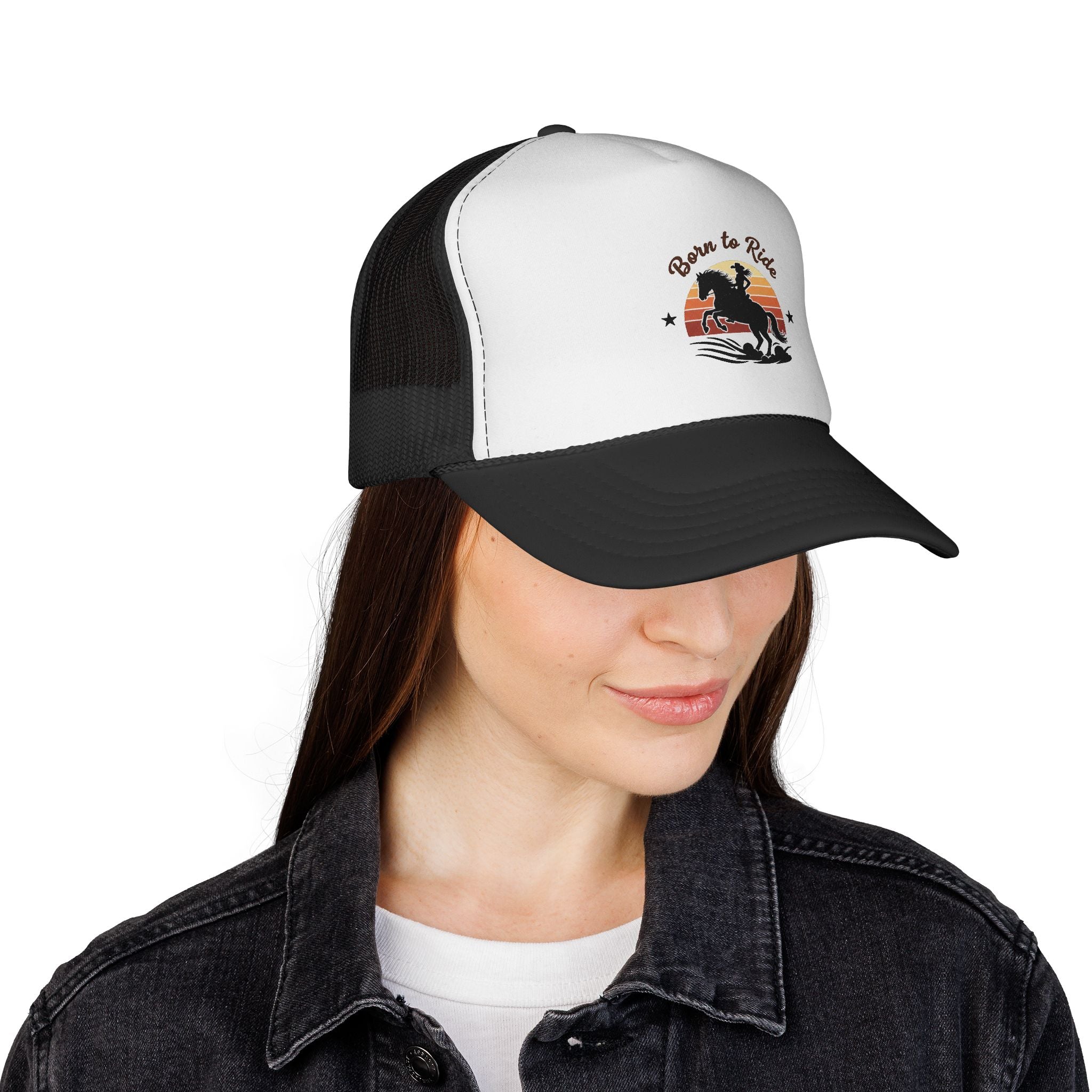 Born to Ride Trucker Hat — Western Rodeo Cowboy Cap