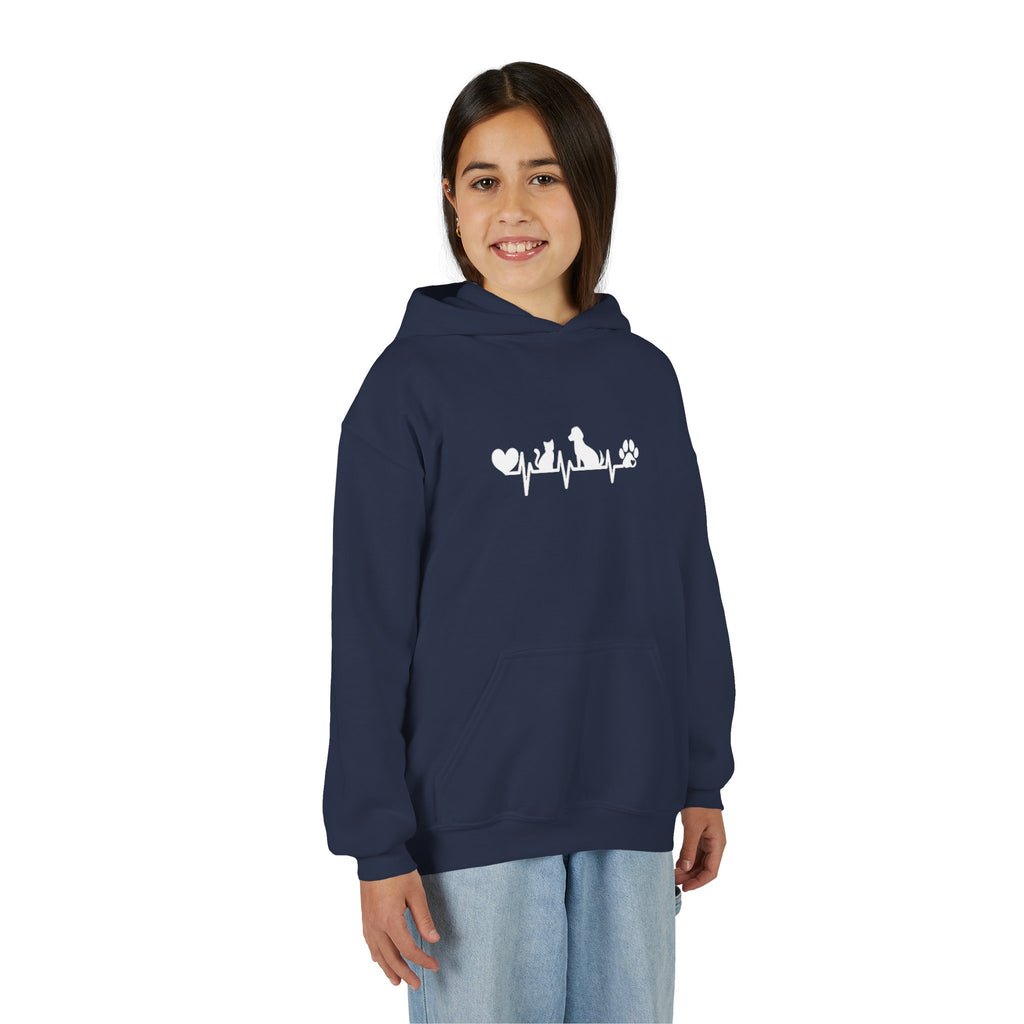 Kids Dog & Cat Heartbeat Hoodie