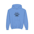 Youth Paw Print Hoodie — 'Support Your Local Animal Shelter' Kids Sweatshirt
