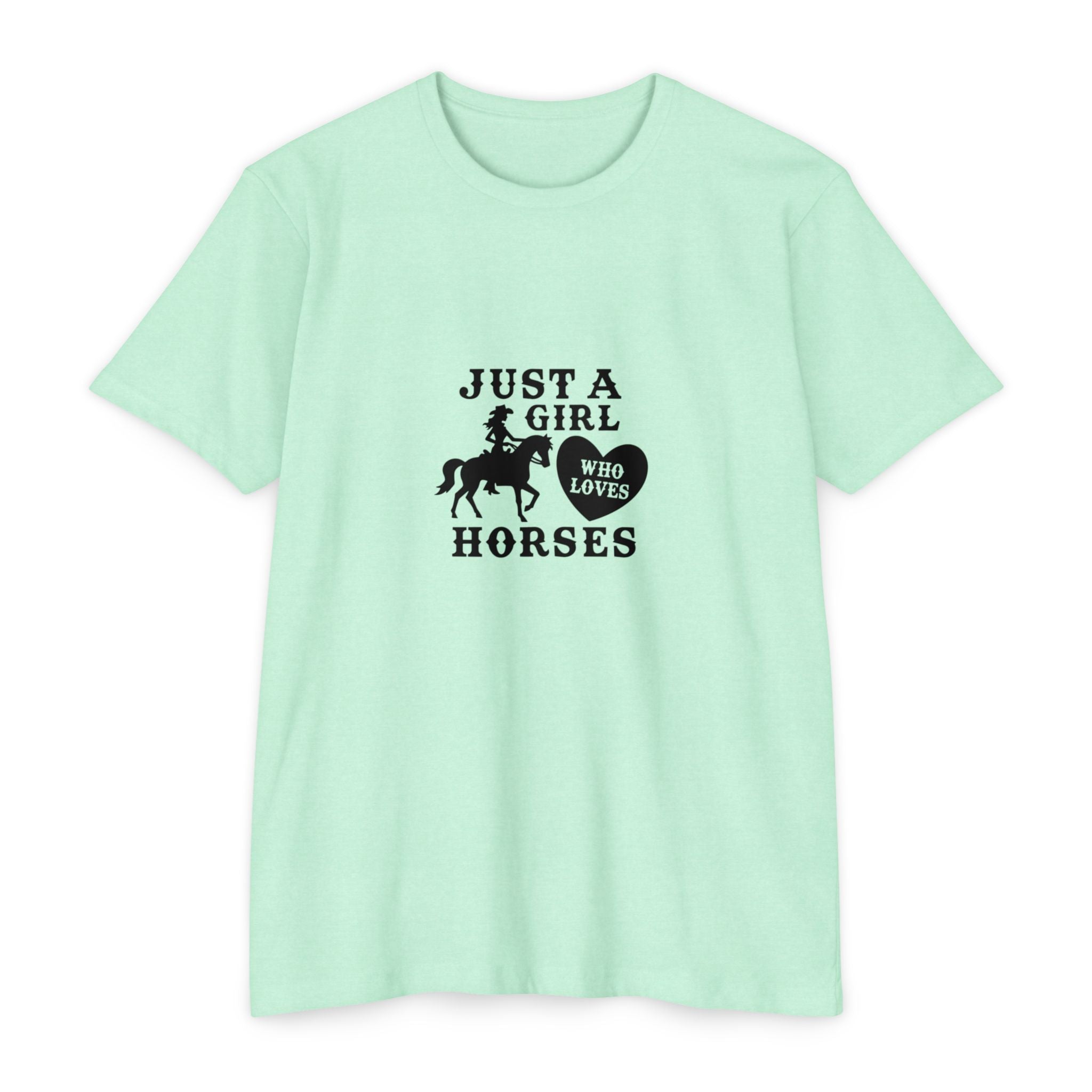 Just A Girl Who Loves Horses T-Shirt — Cute Equestrian Tee for Horse Lovers