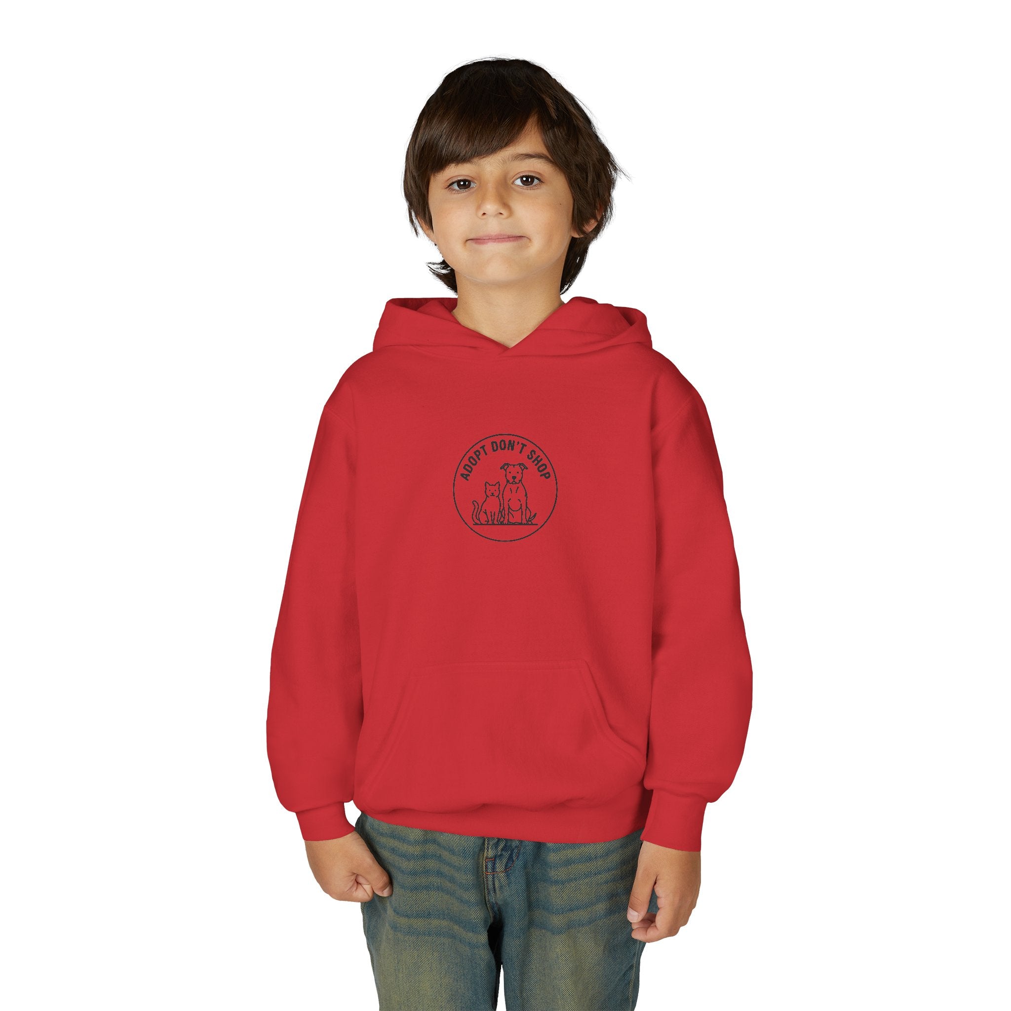 Adopt Don't Shop Kids Hoodie — Animal Rescue Support Youth Sweatshirt