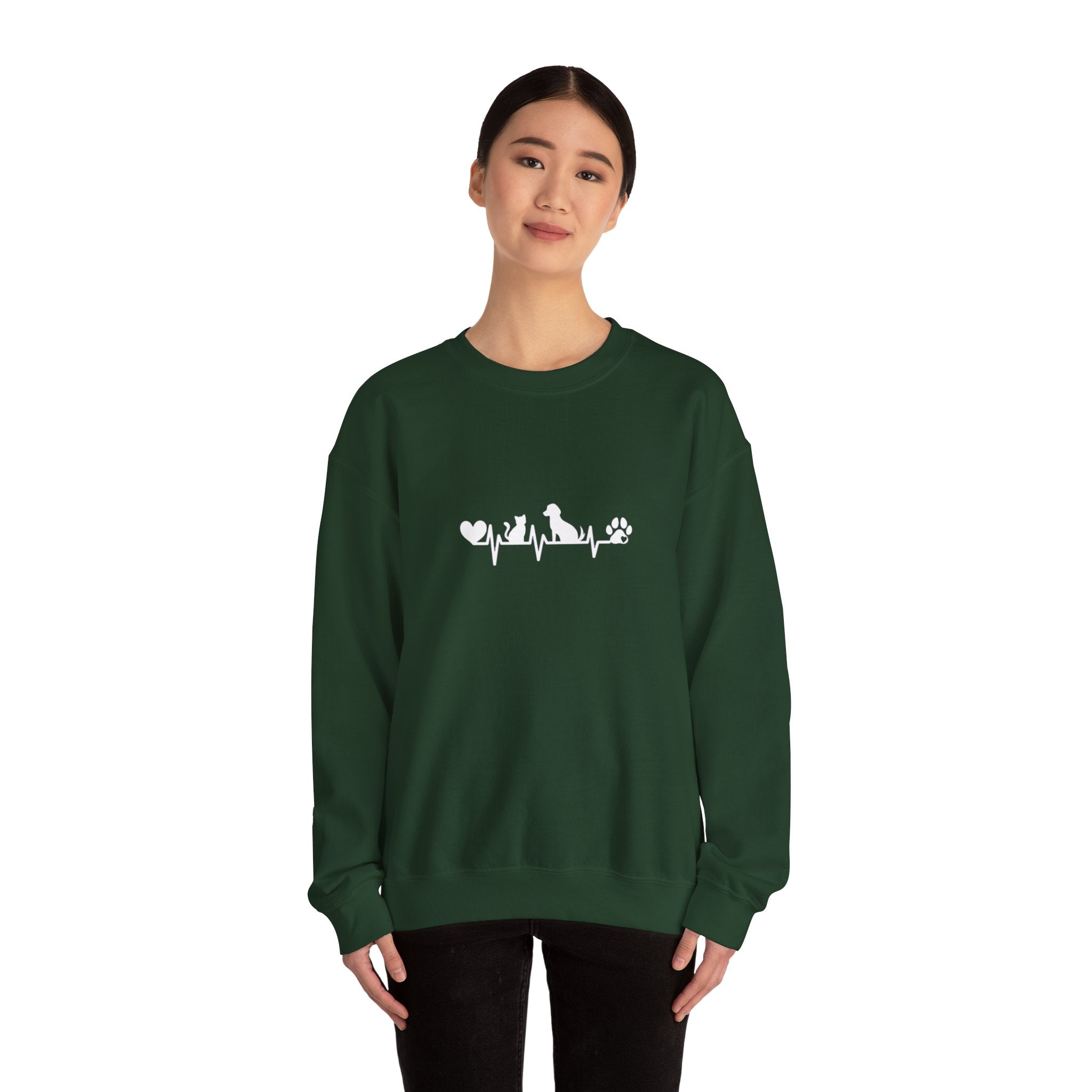 Cat-Dog Heartbeat Sweatshirt