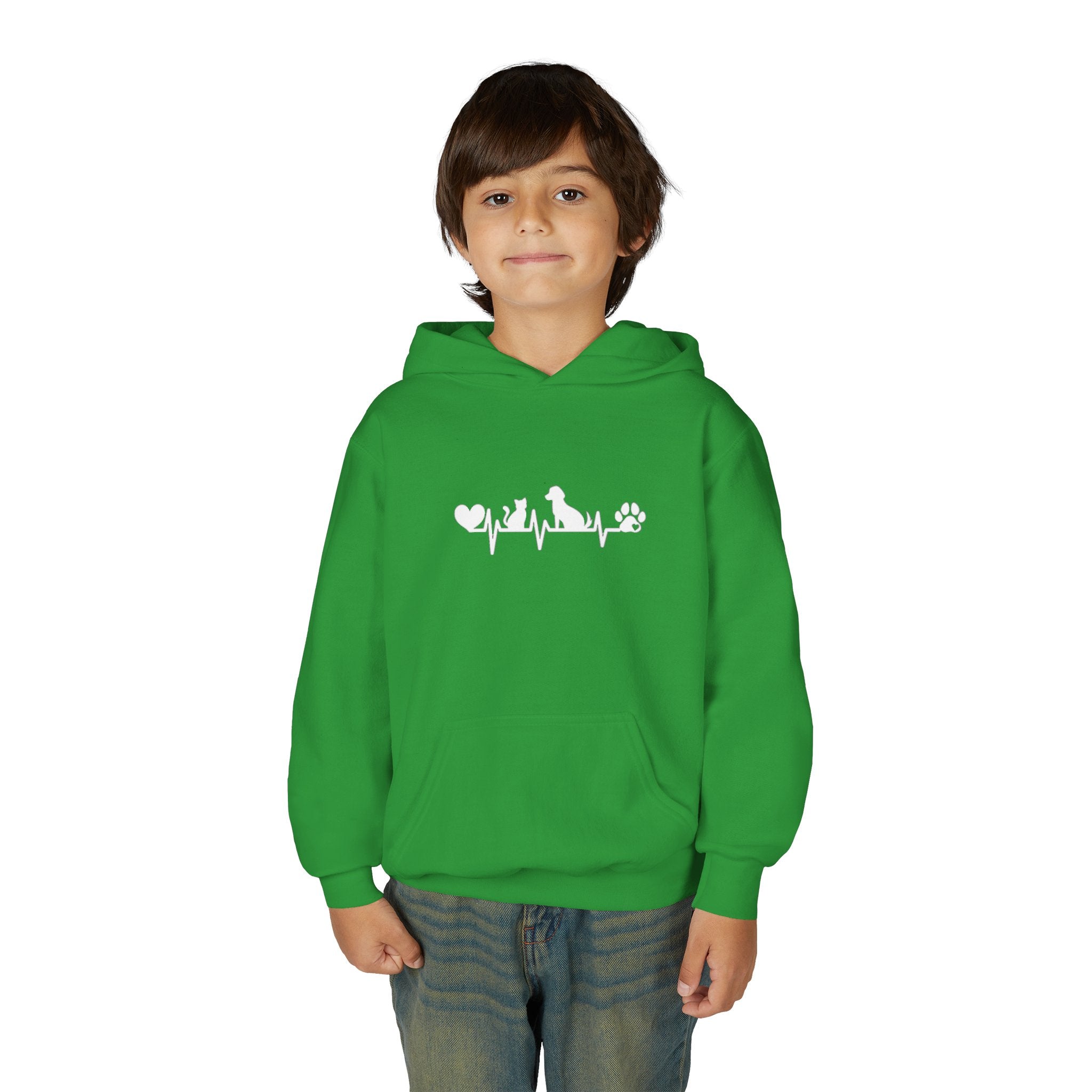 Kids Dog & Cat Heartbeat Hoodie