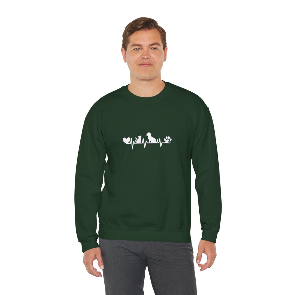 Cat-Dog Heartbeat Sweatshirt