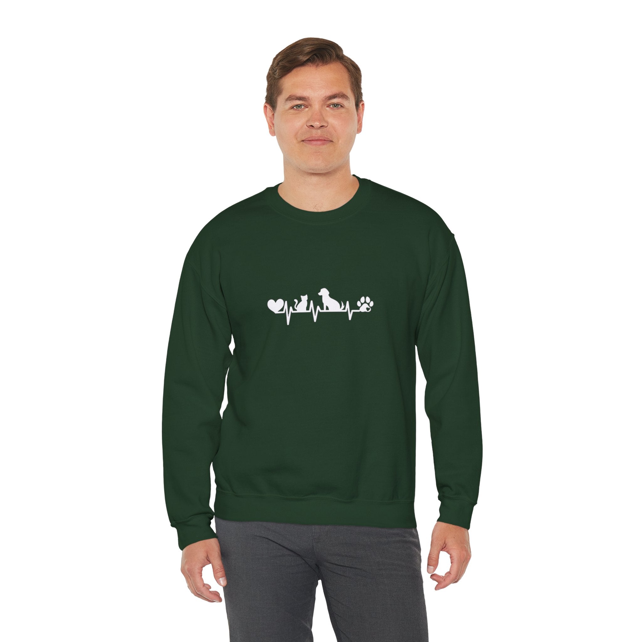 Cat-Dog Heartbeat Sweatshirt