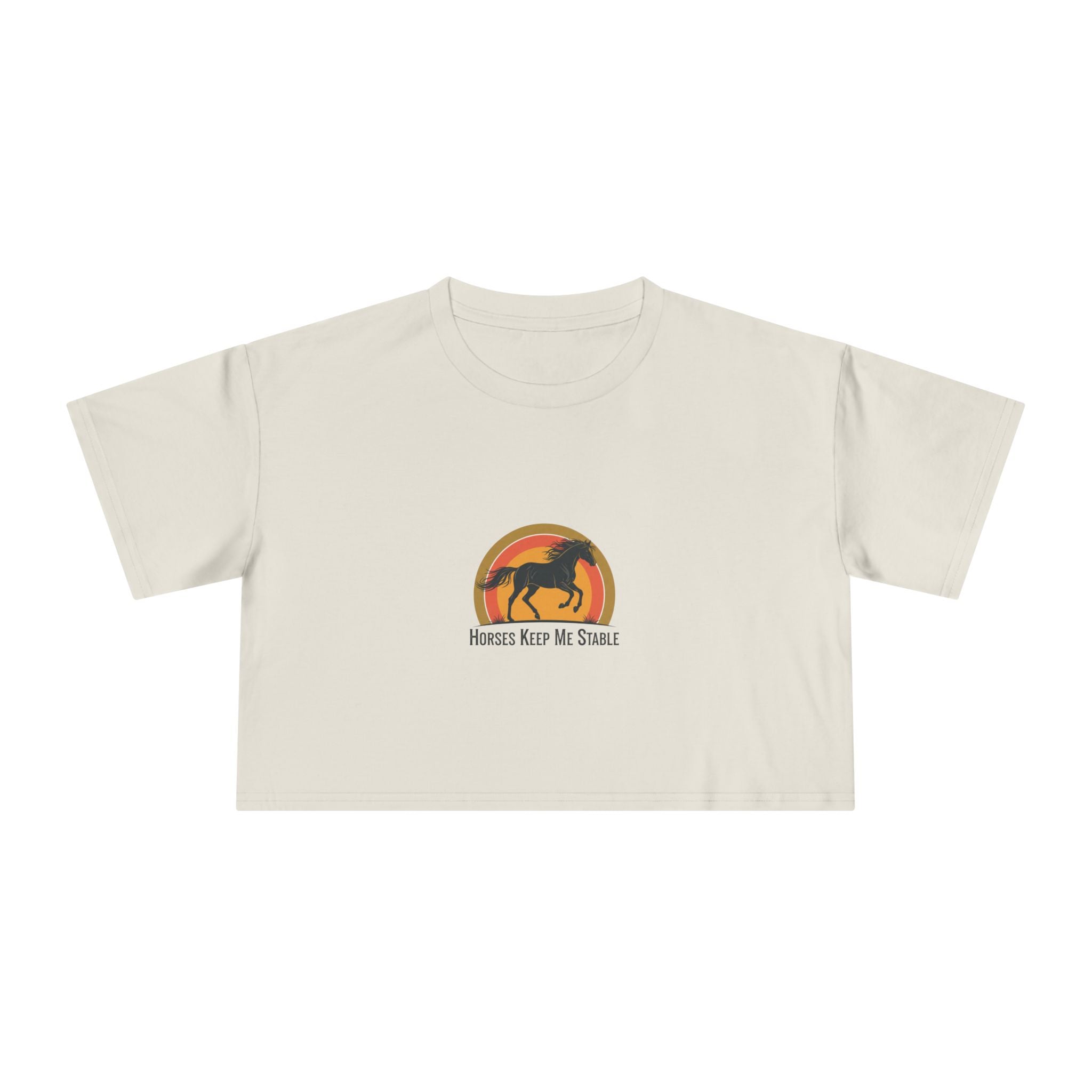 Vintage Sunset Horse- Crop Top Tee