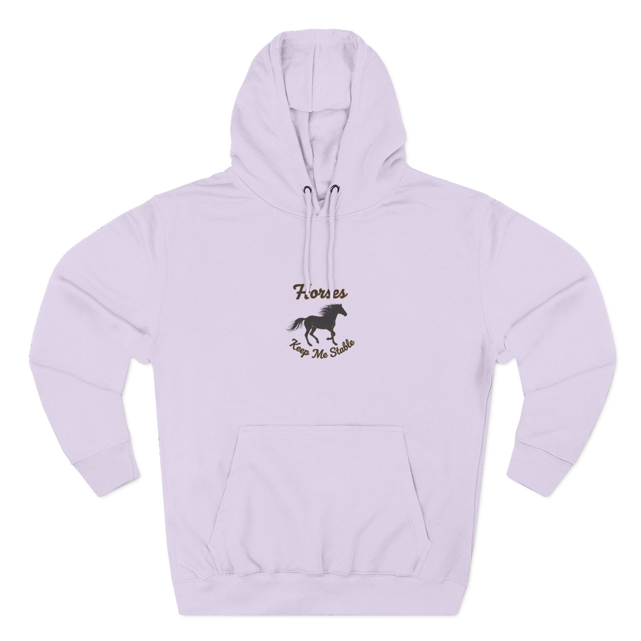Horse Rescue Hoodie - "Horses Keep Me Stable" Fleece Pullover