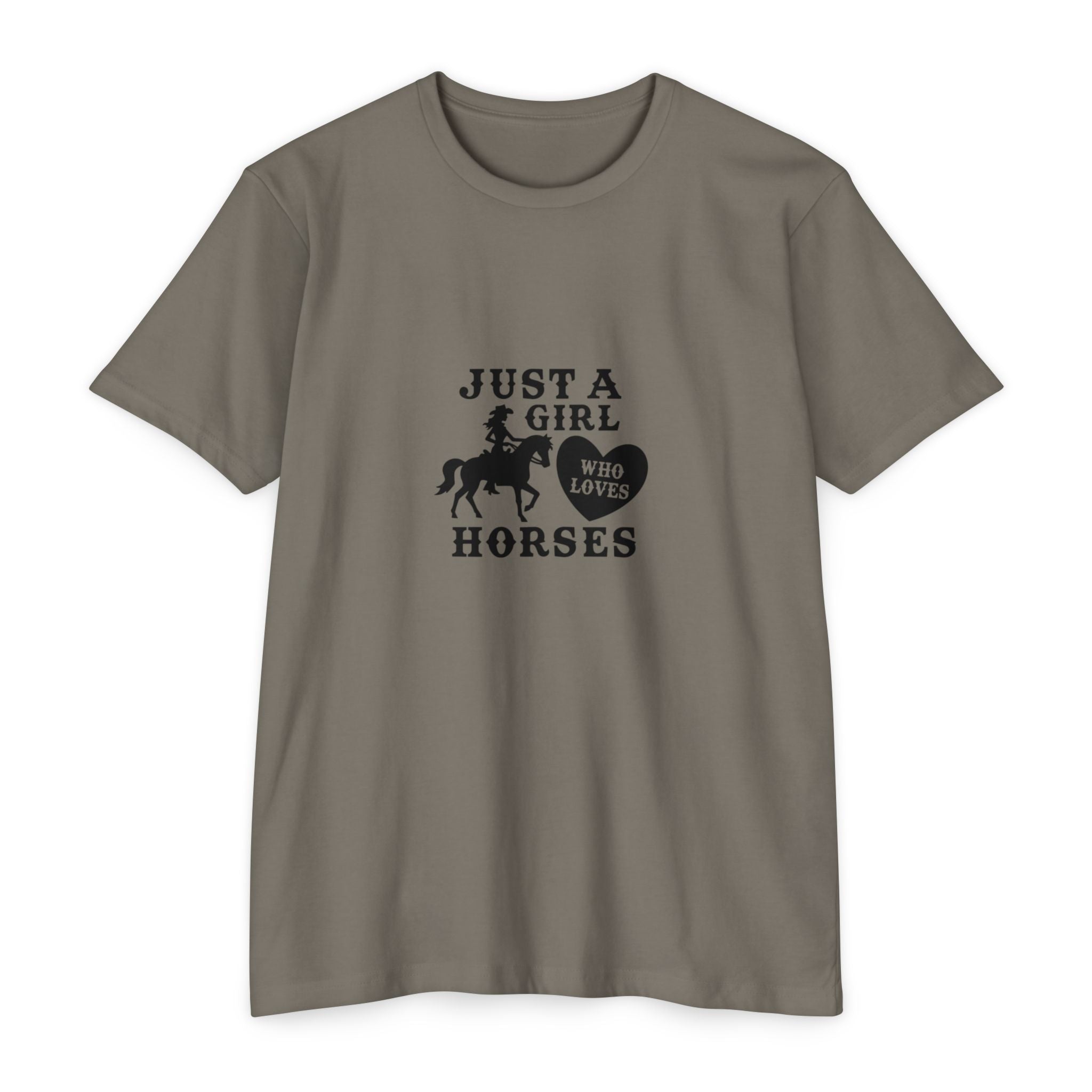 Just A Girl Who Loves Horses T-Shirt — Cute Equestrian Tee for Horse Lovers