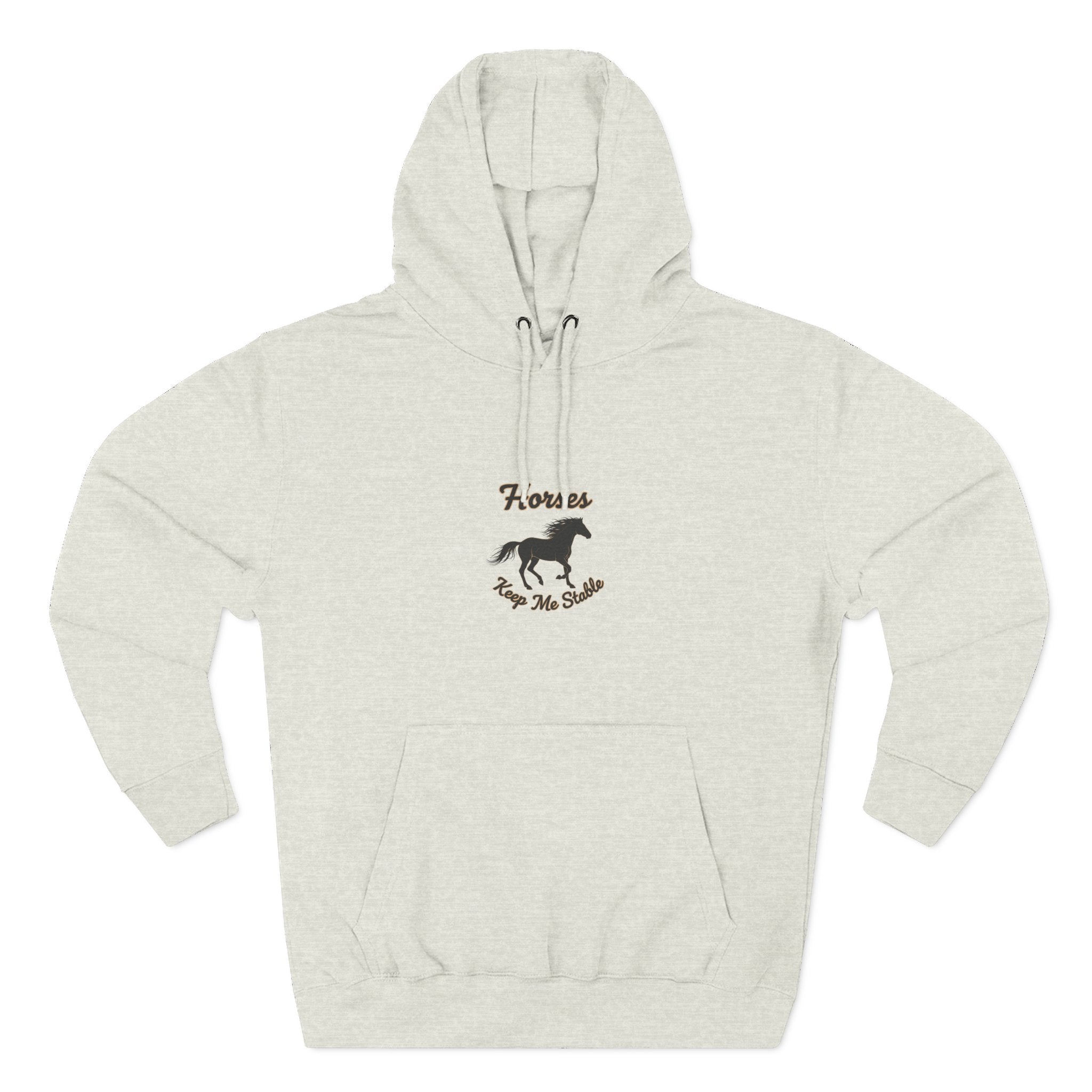 Horse Rescue Hoodie - "Horses Keep Me Stable" Fleece Pullover