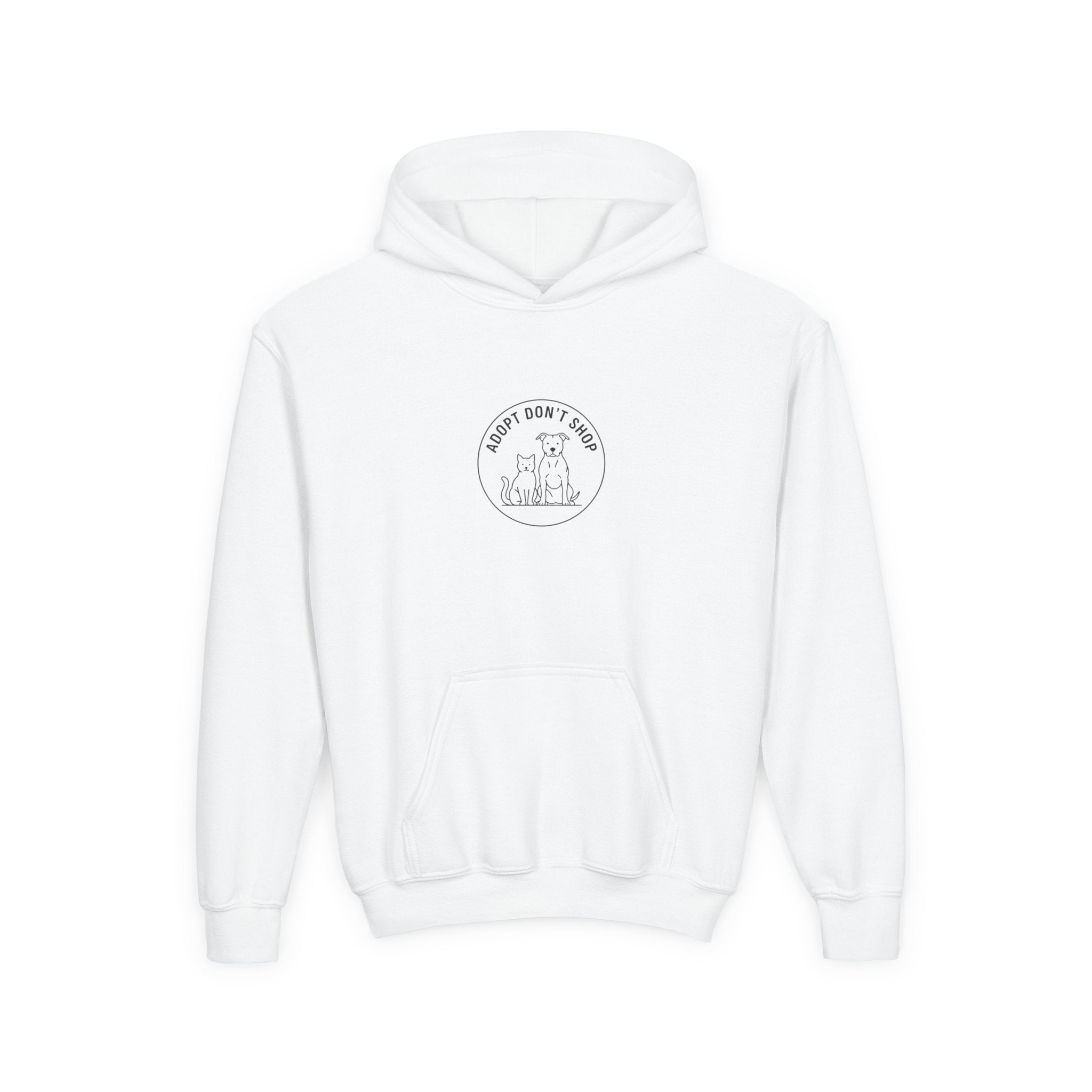 Adopt Don't Shop Kids Hoodie — Animal Rescue Support Youth Sweatshirt