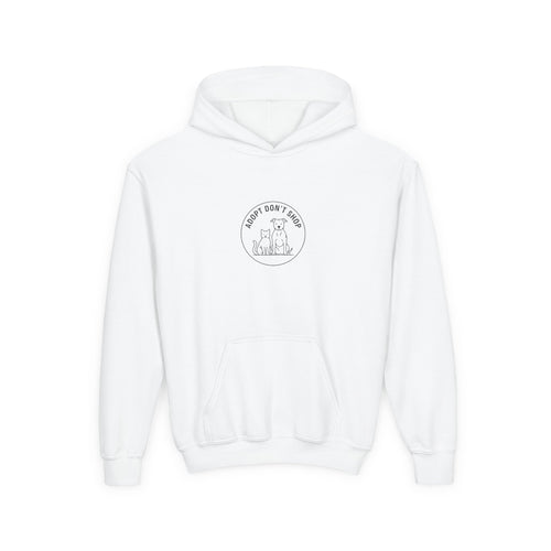 Adopt Don't Shop Kids Hoodie — Animal Rescue Support Youth Sweatshirt