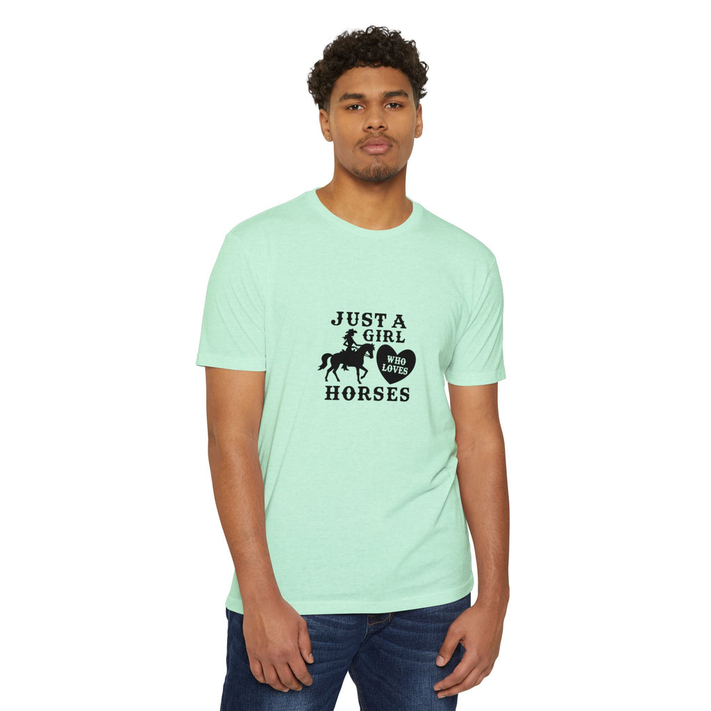 Just A Girl Who Loves Horses T-Shirt — Cute Equestrian Tee for Horse Lovers