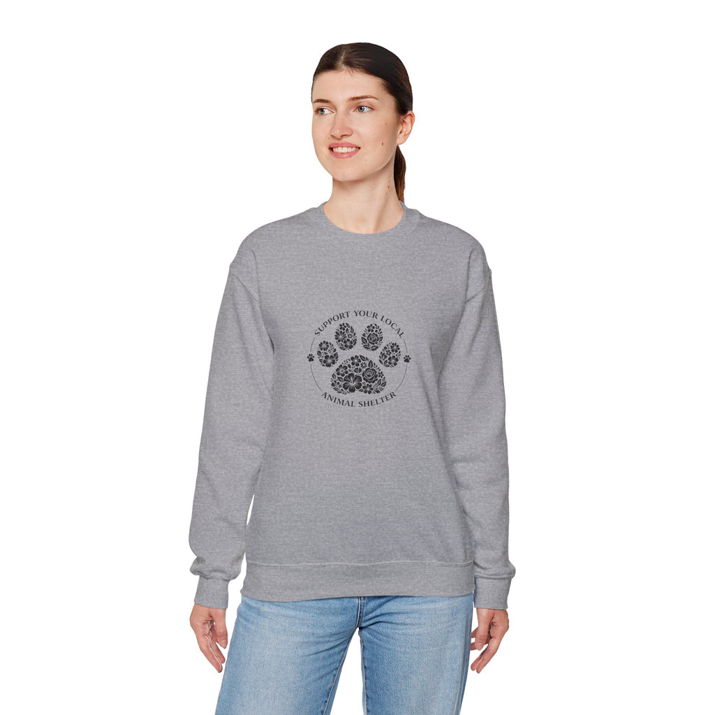 Paw Print Sweatshirt Support your Local Animal Shelter