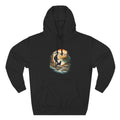 Women's Hiking with Dog in Mountains at Sunset Hoodie