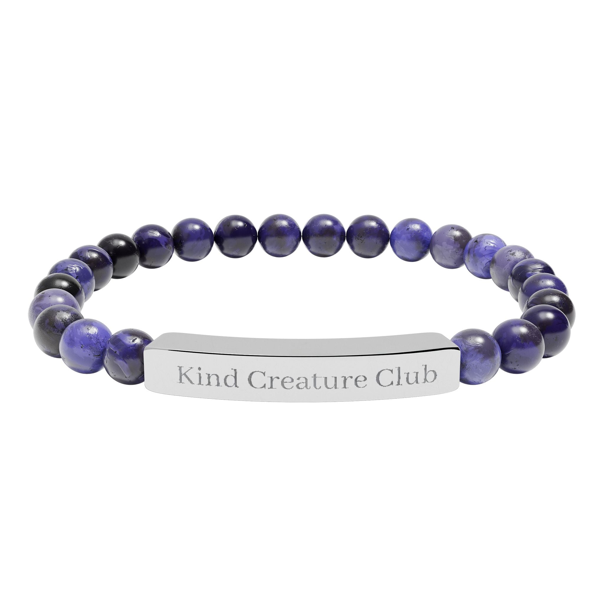 Kind Creature Club Bead Bar Bracelet — Custom Stretch Gemstone Bracelet