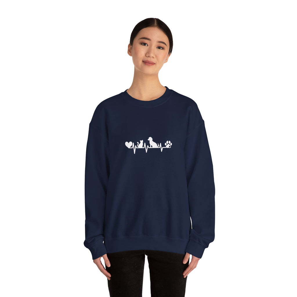 Cat-Dog Heartbeat Sweatshirt