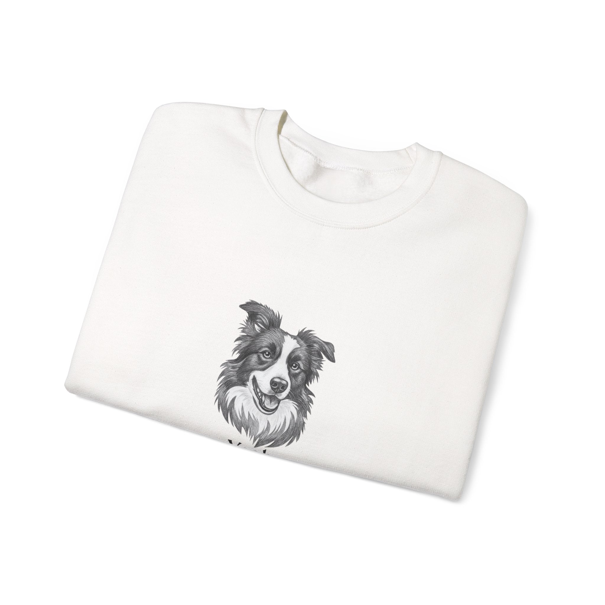 Crewneck Sweatshirt — Border Collie "Yeah I Herd You" Graphic