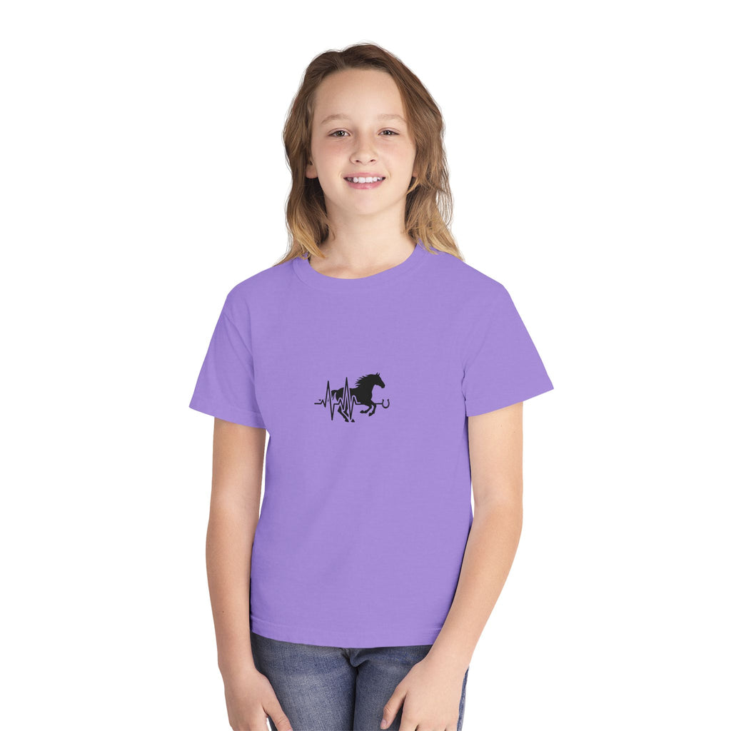 Youth Tee — Horse Heartbeat Silhouette Graphic