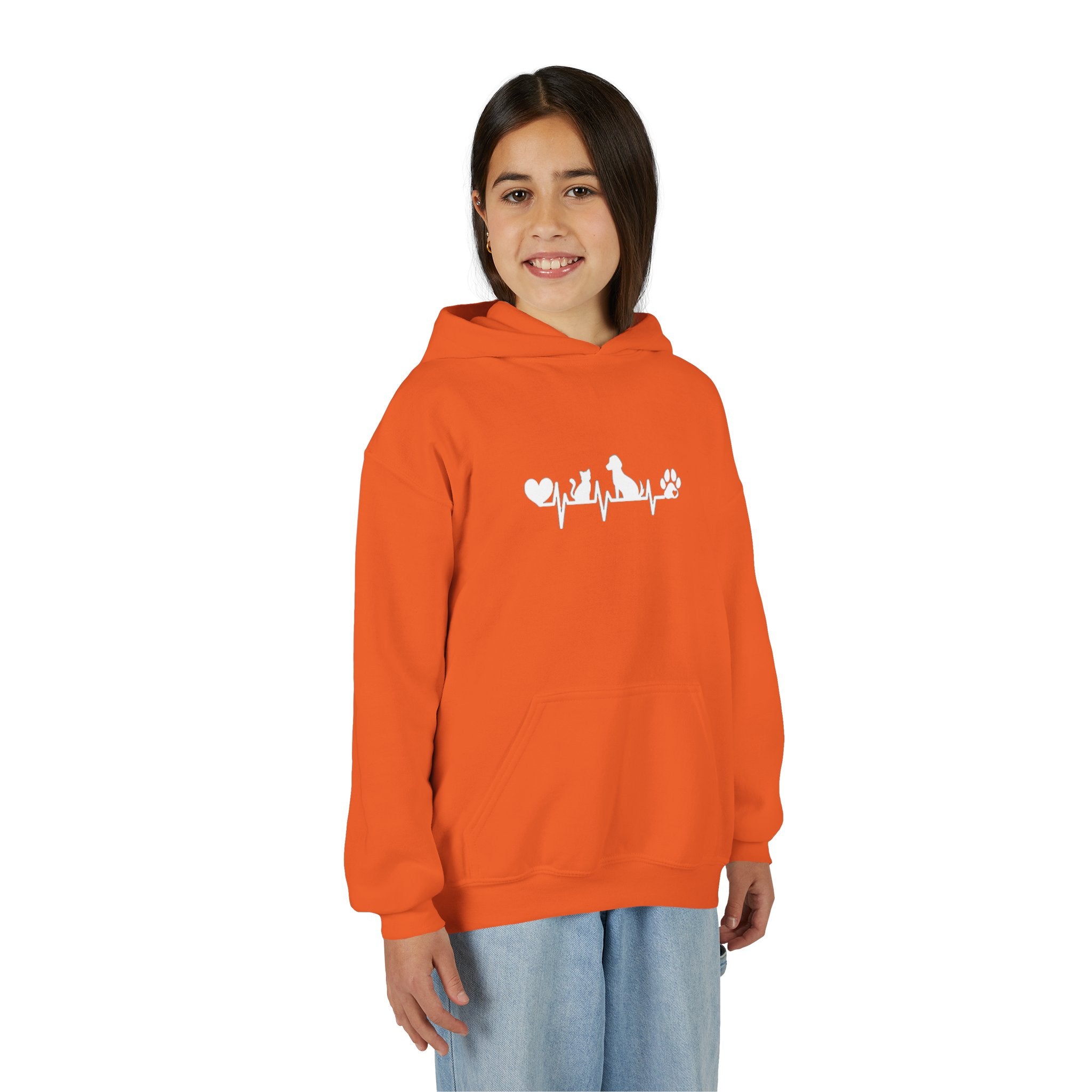 Kids Dog & Cat Heartbeat Hoodie