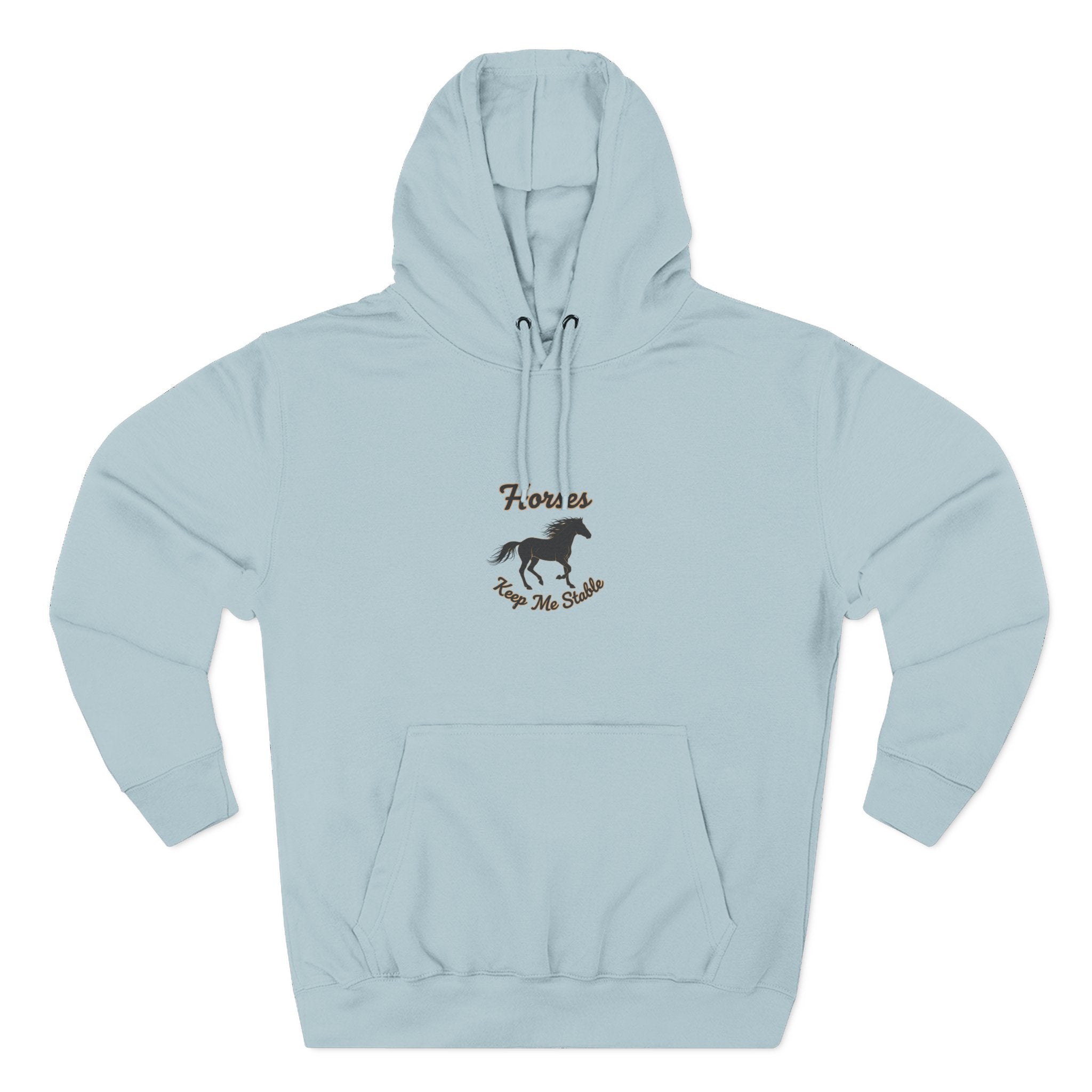 Horse Rescue Hoodie - "Horses Keep Me Stable" Fleece Pullover