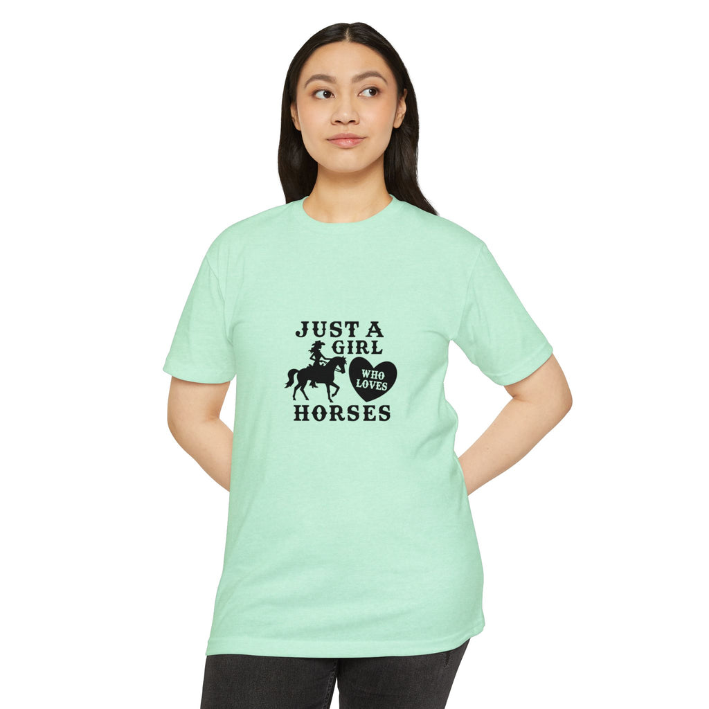 Just A Girl Who Loves Horses T-Shirt — Cute Equestrian Tee for Horse Lovers