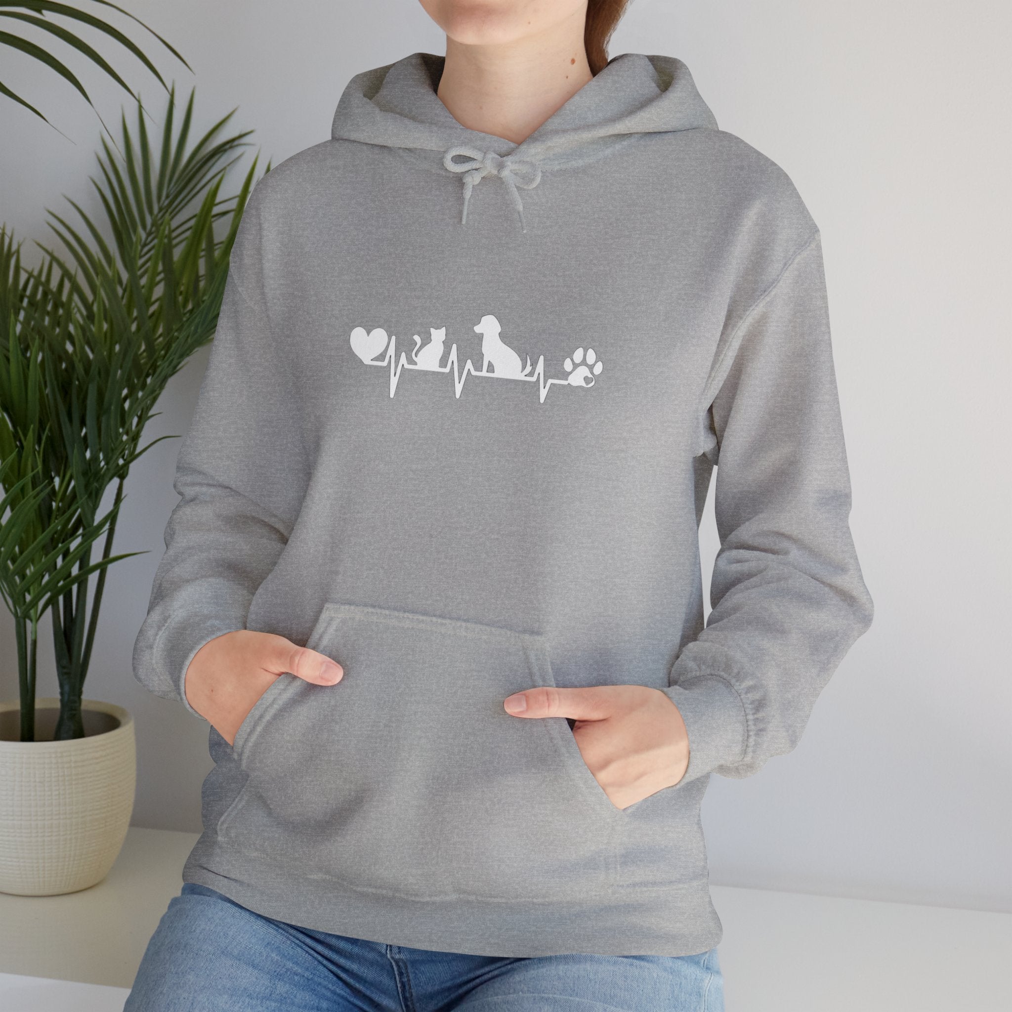Dog-Cat Heartbeat Hoodie