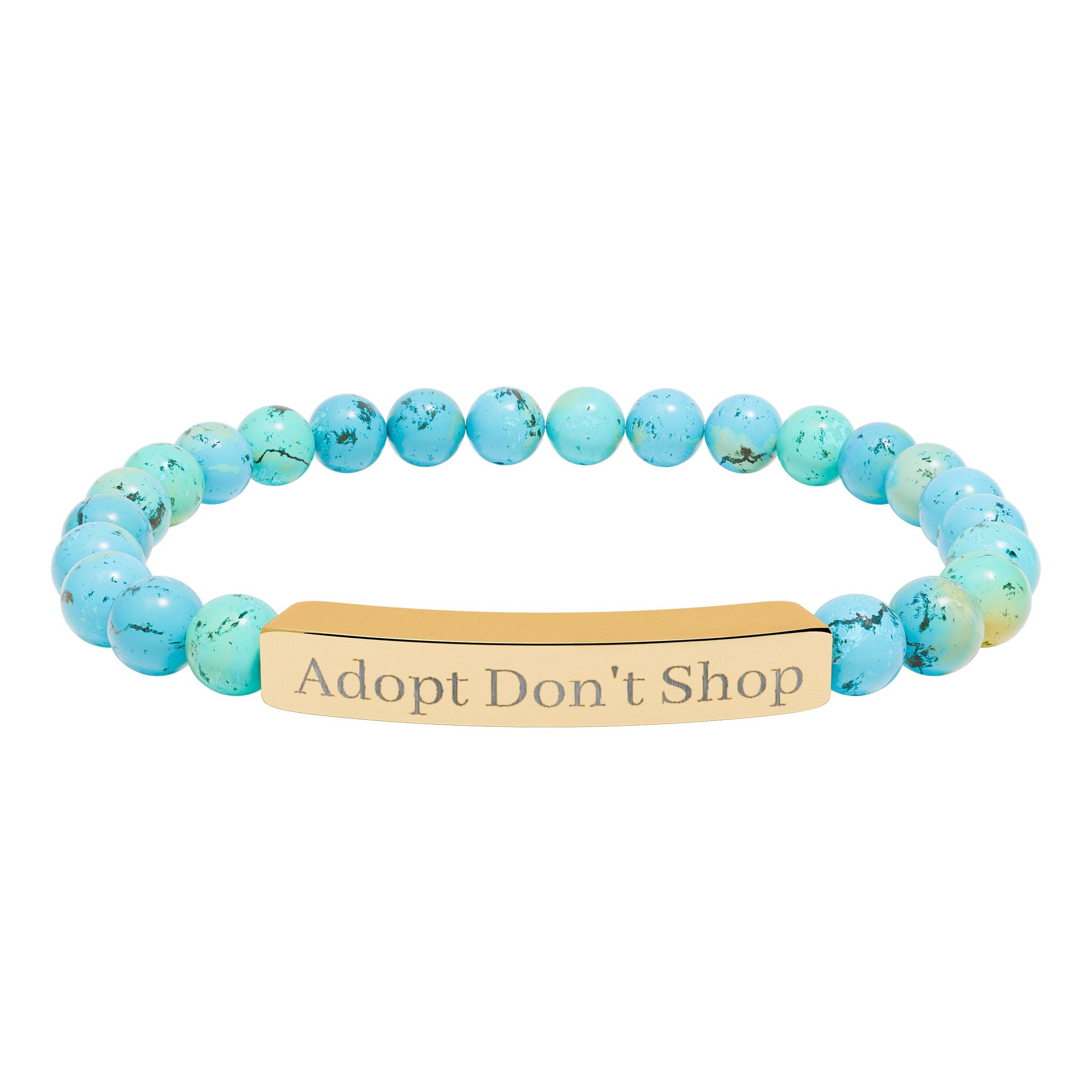 Adopt Don't Shop Bracelet — Personalized Beaded Gemstone Bracelet