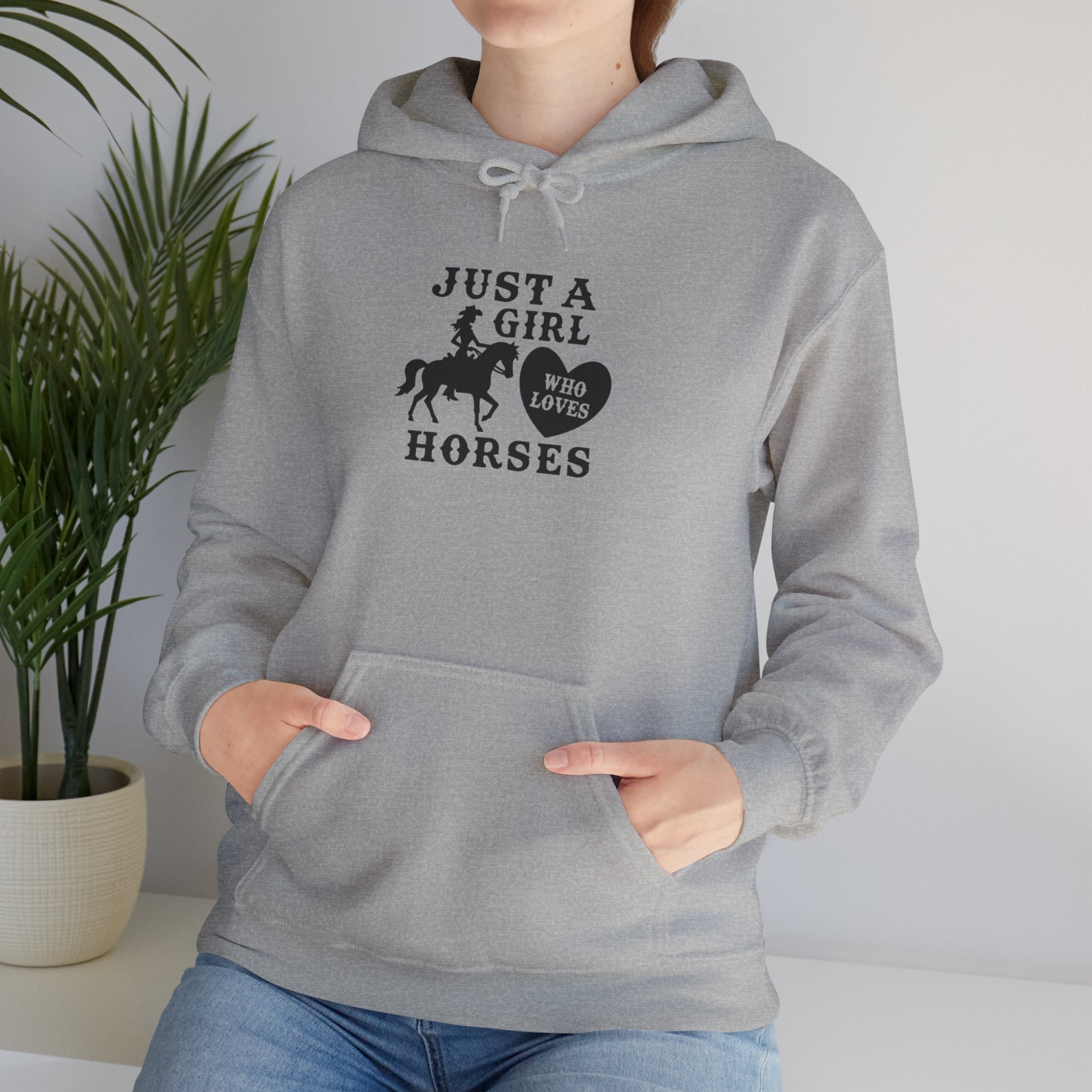 Just a Girl Who Loves Horses Hoodie — Women's Equestrian Sweatshirt