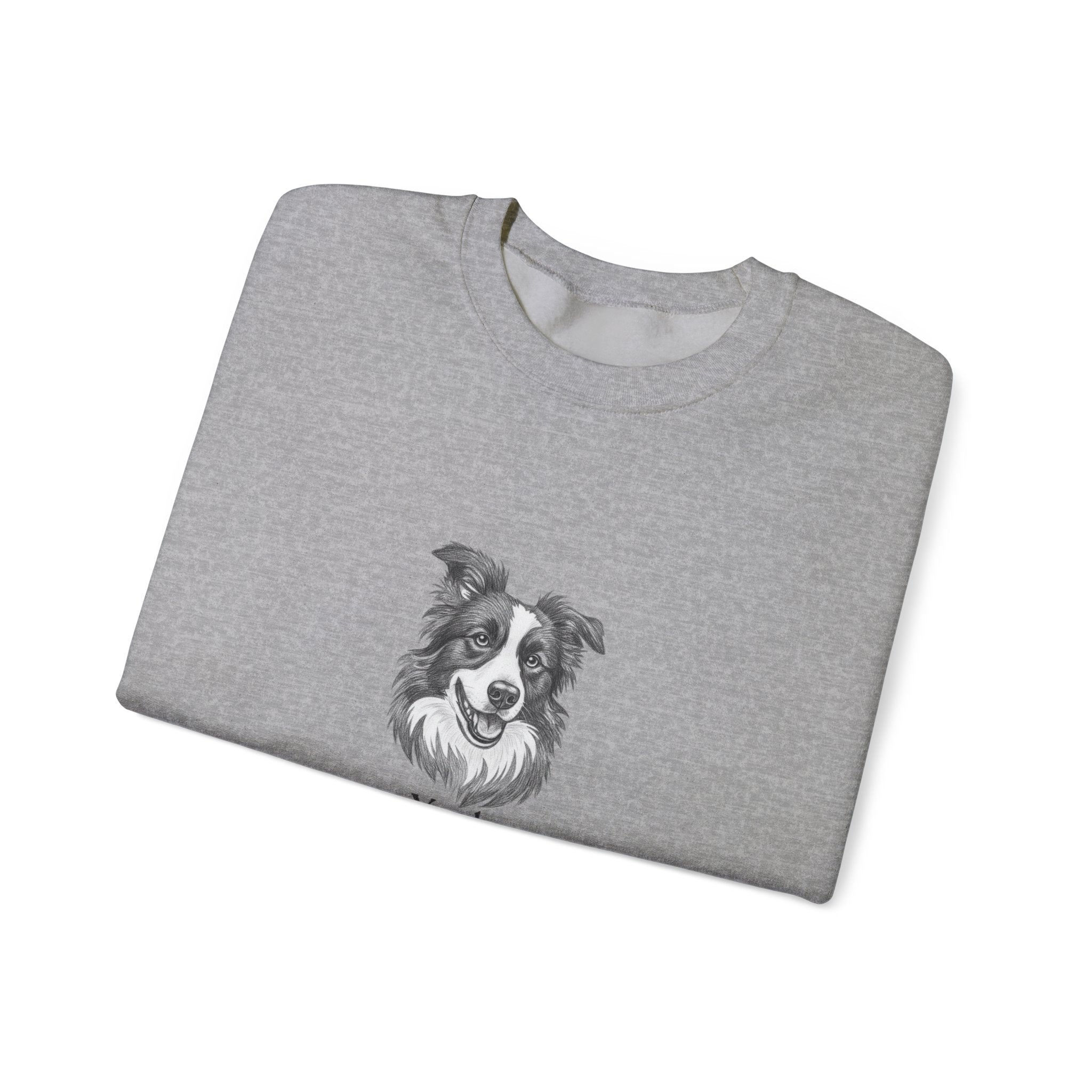 Crewneck Sweatshirt — Border Collie "Yeah I Herd You" Graphic