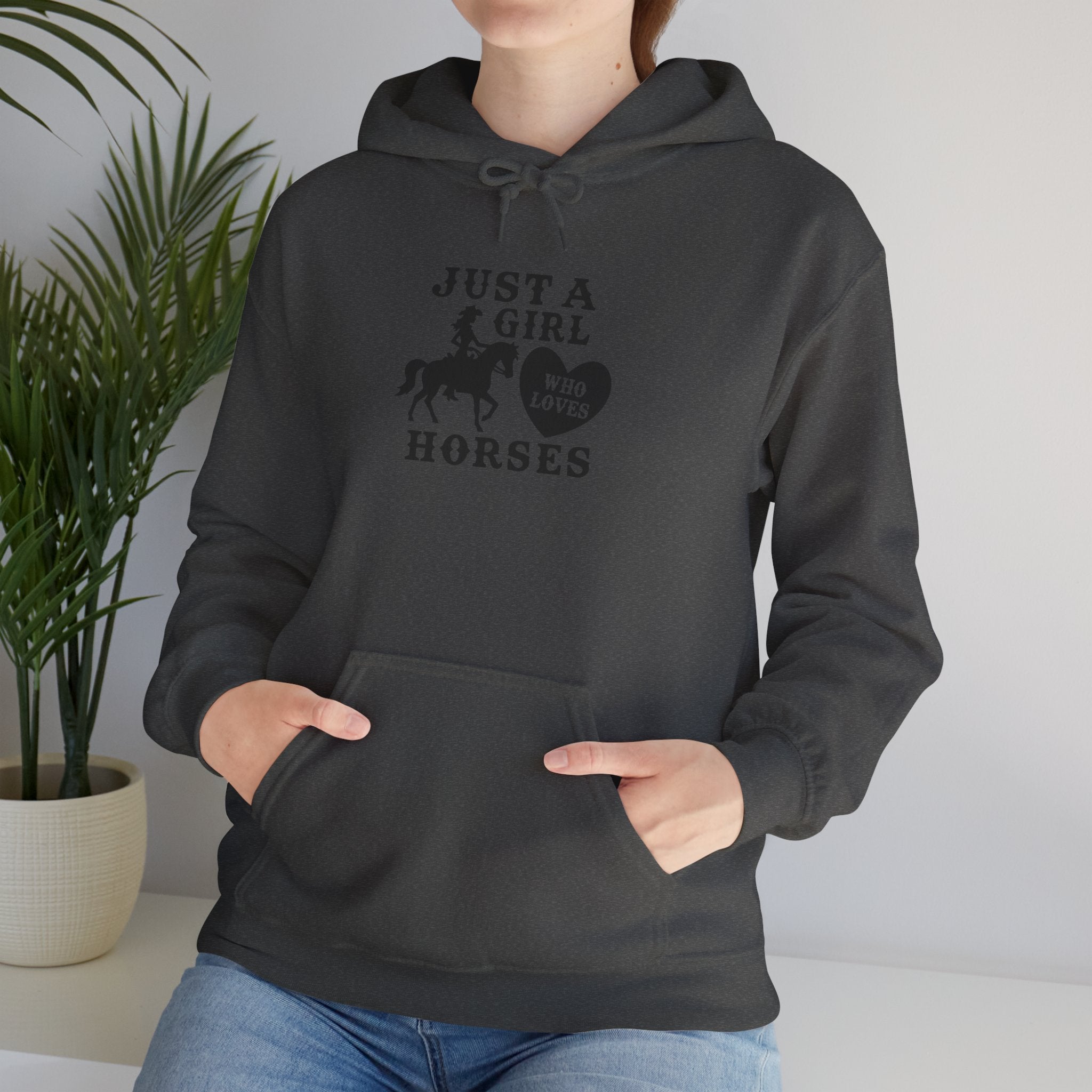 Just a Girl Who Loves Horses Hoodie — Women's Equestrian Sweatshirt