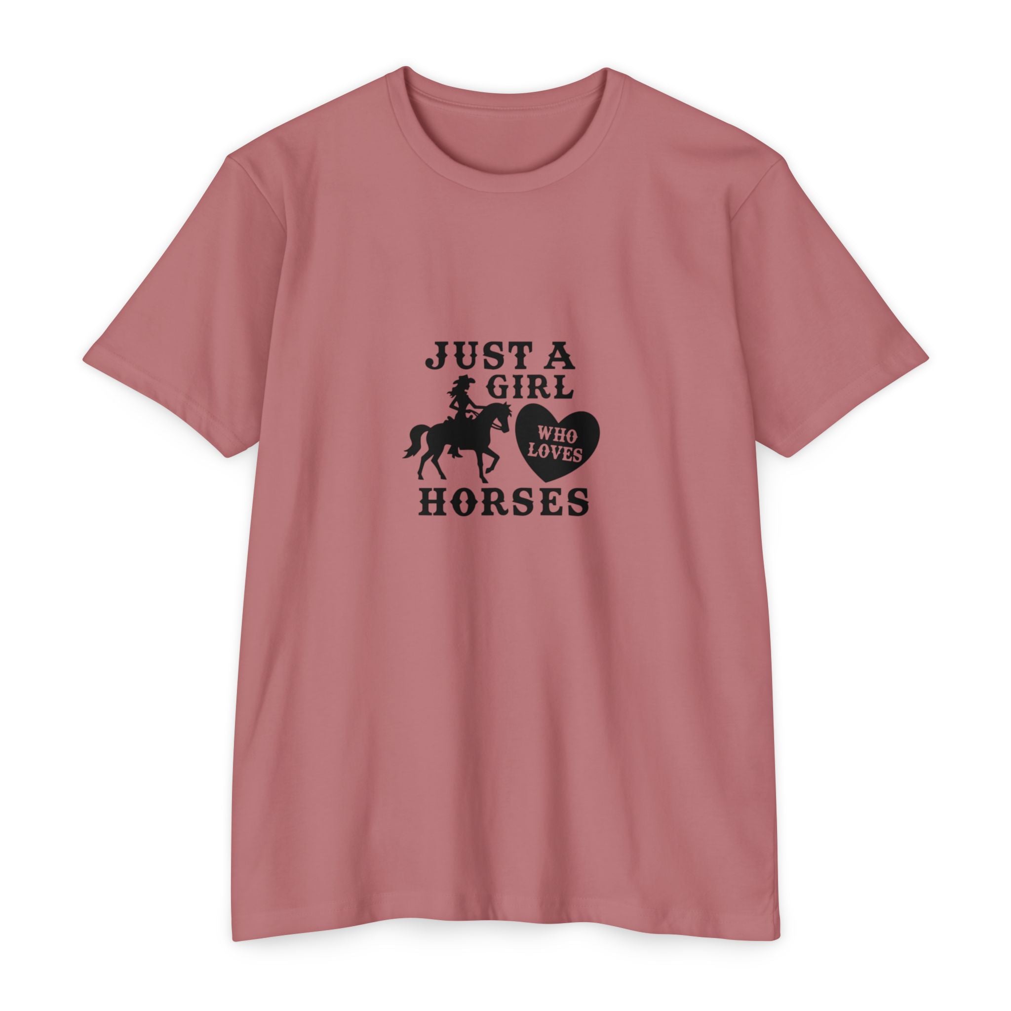 Just A Girl Who Loves Horses T-Shirt — Cute Equestrian Tee for Horse Lovers