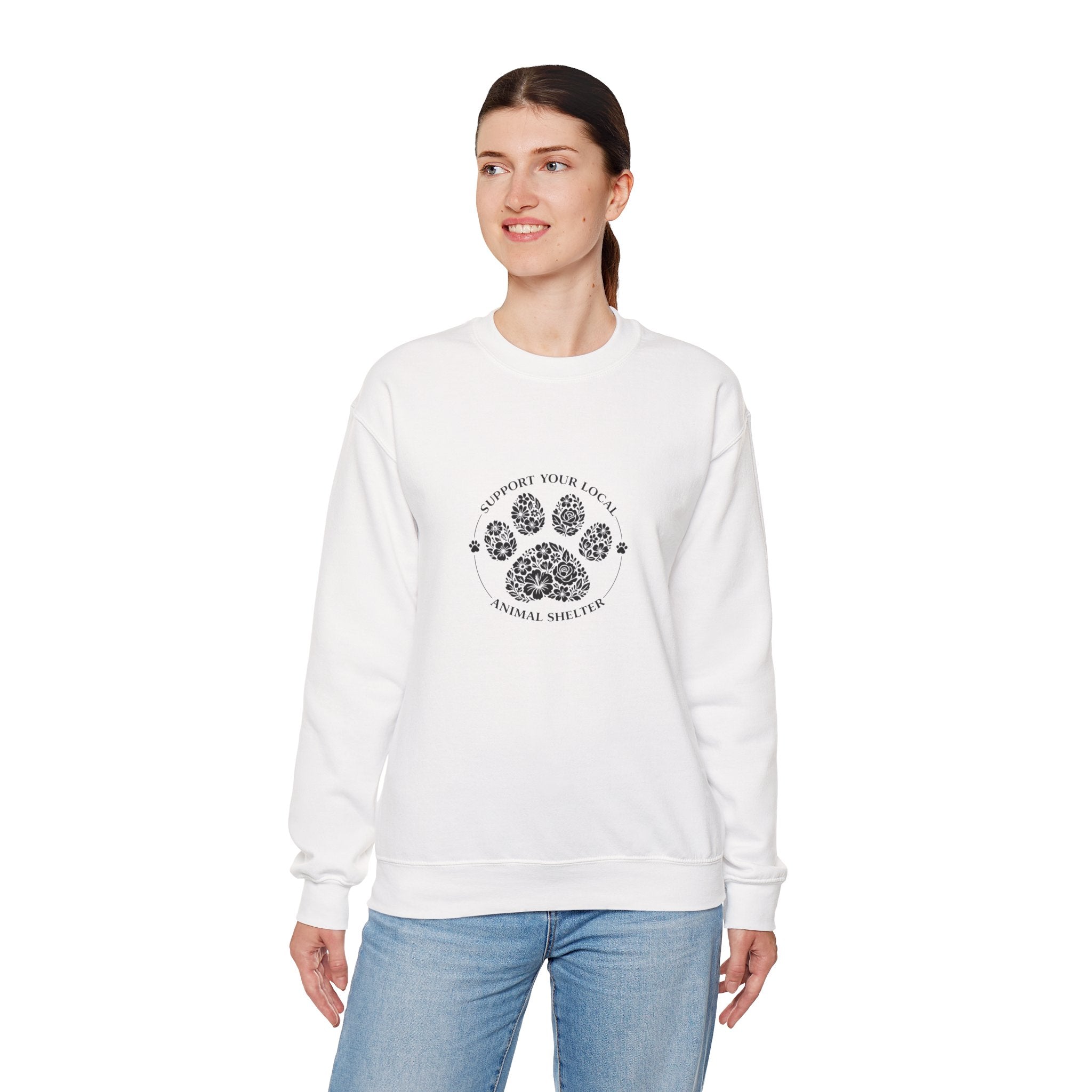 Paw Print Sweatshirt Support your Local Animal Shelter
