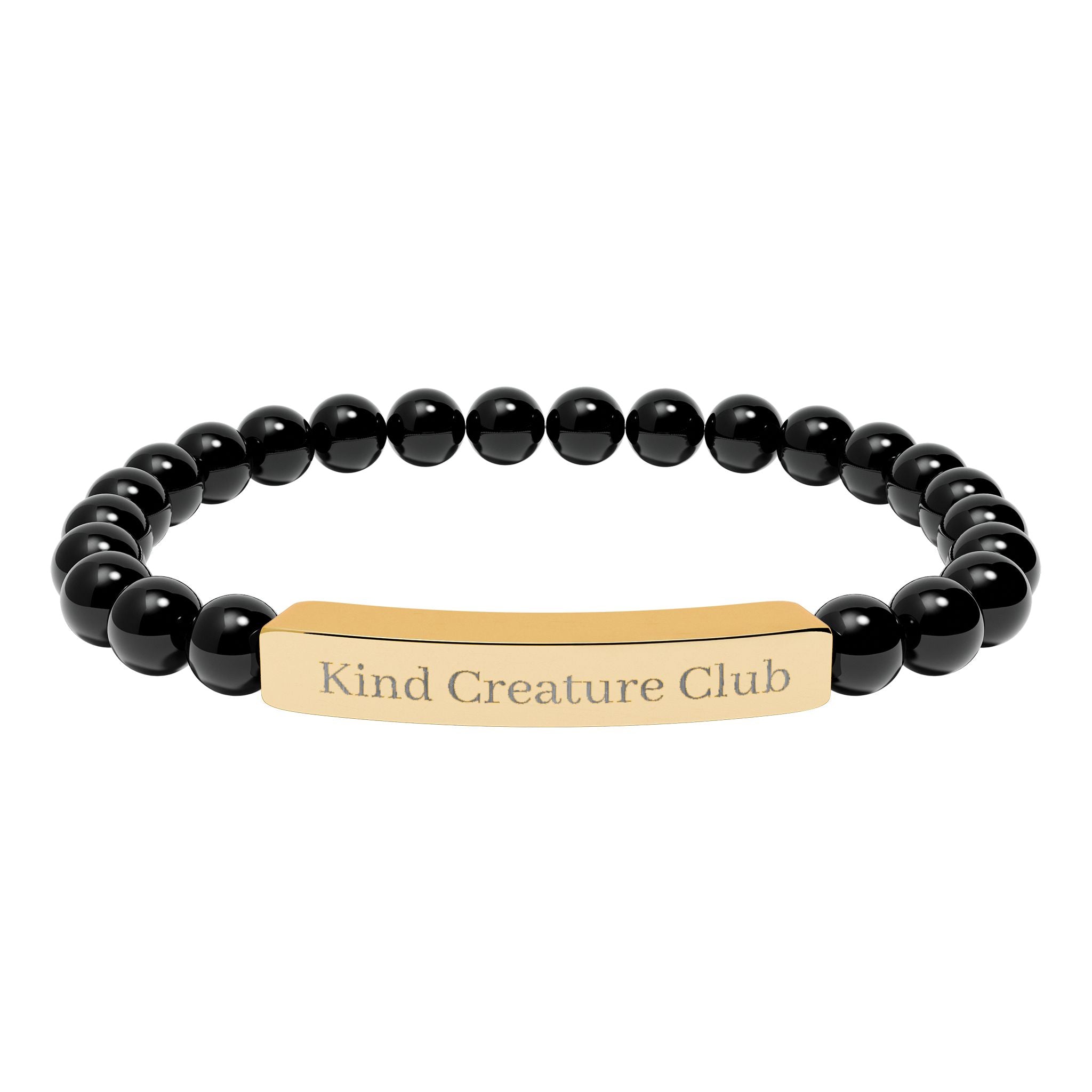 Kind Creature Club Bead Bar Bracelet — Custom Stretch Gemstone Bracelet