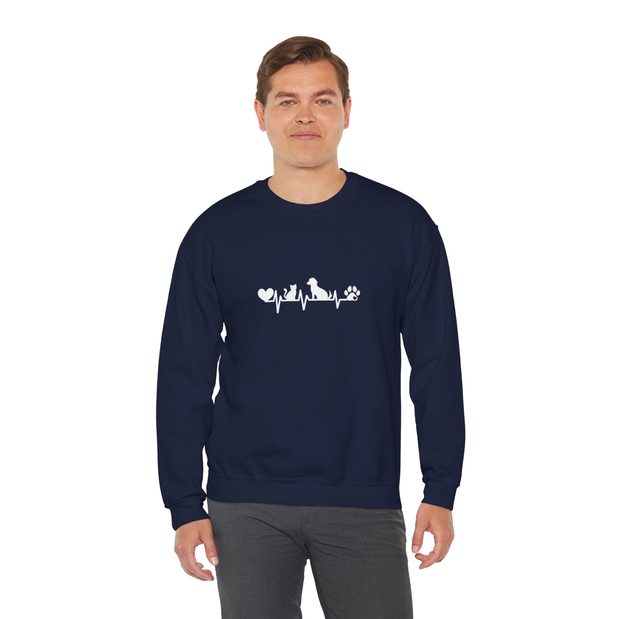Cat-Dog Heartbeat Sweatshirt