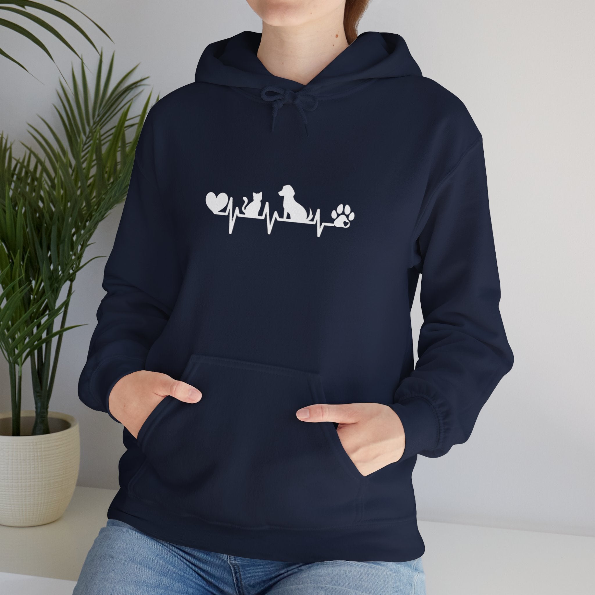 Dog-Cat Heartbeat Hoodie