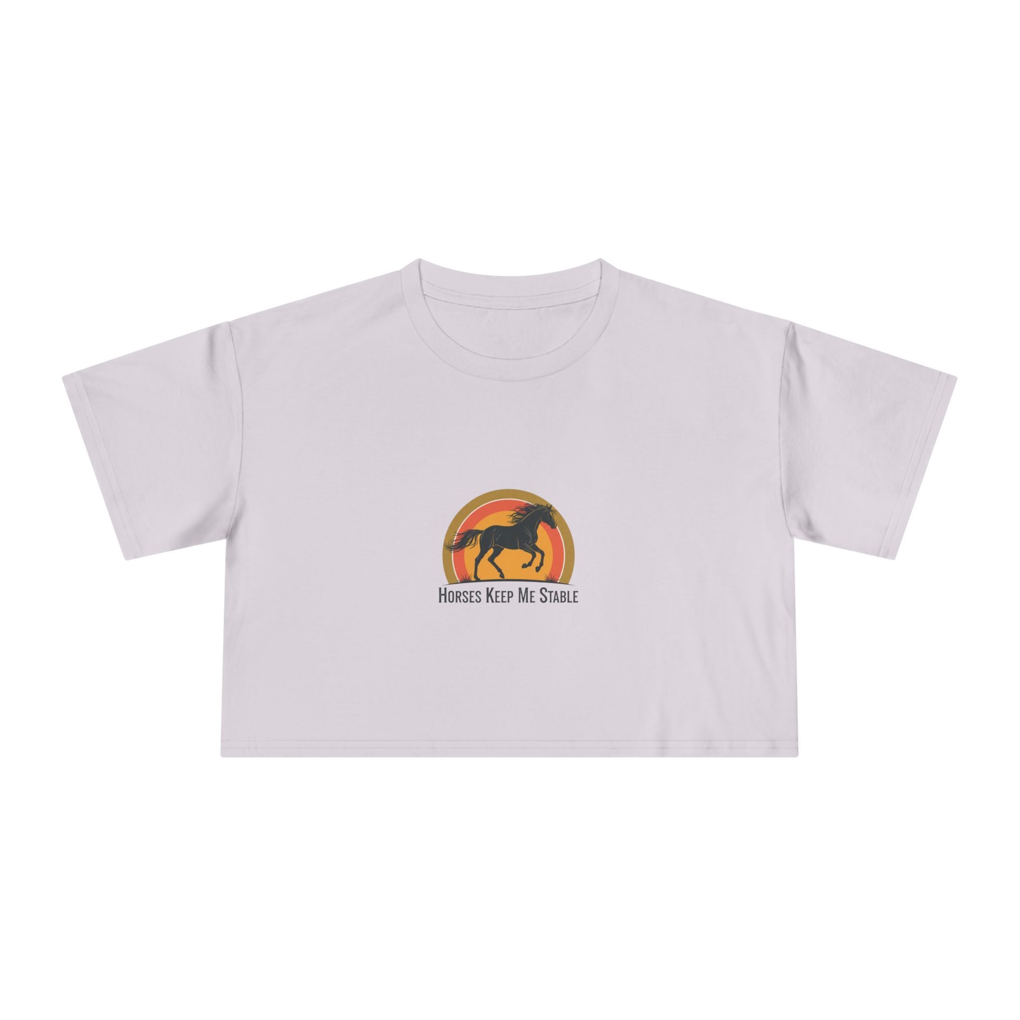 Vintage Sunset Horse- Crop Top Tee