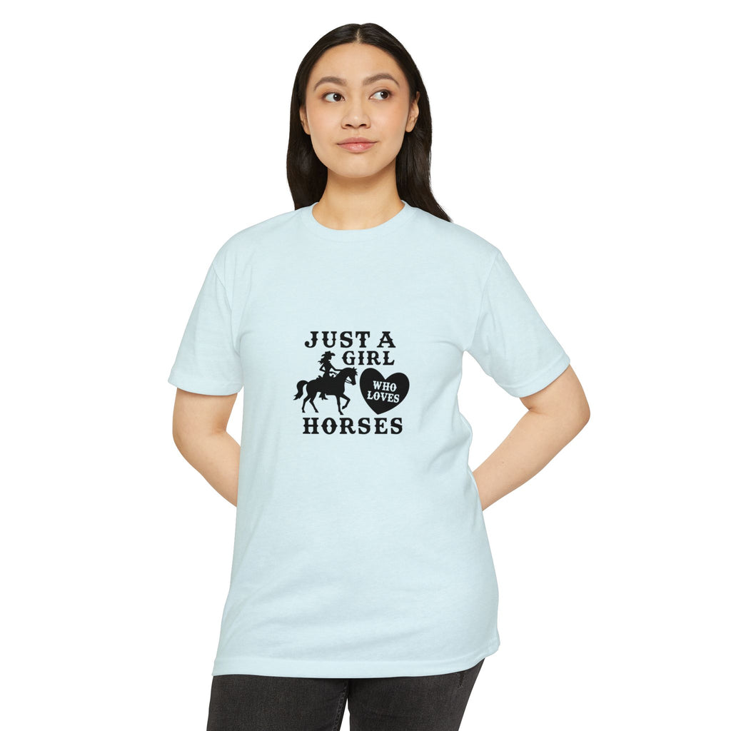 Just A Girl Who Loves Horses T-Shirt — Cute Equestrian Tee for Horse Lovers