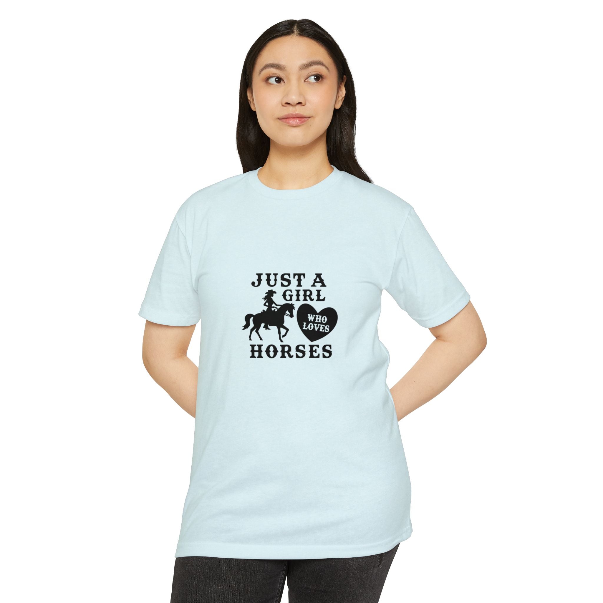 Just A Girl Who Loves Horses T-Shirt — Cute Equestrian Tee for Horse Lovers