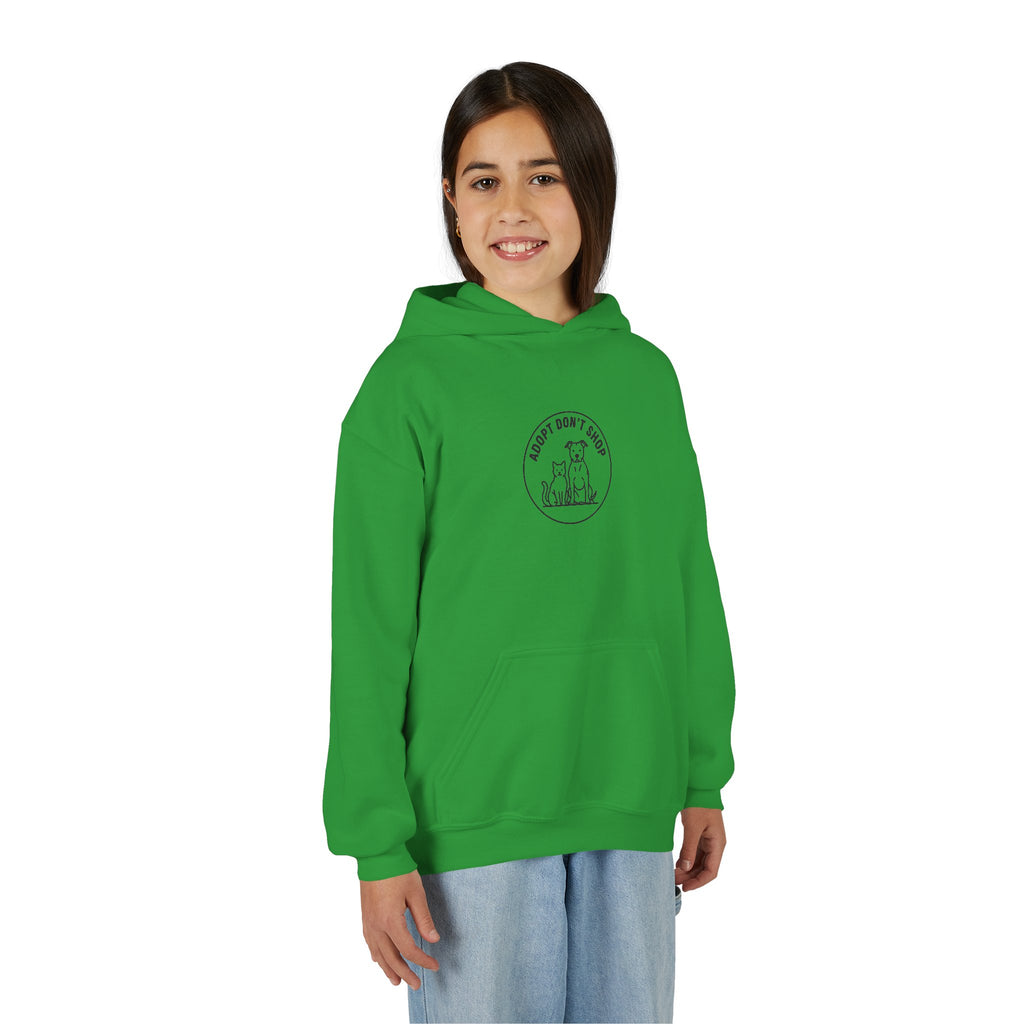 Adopt Don't Shop Kids Hoodie — Animal Rescue Support Youth Sweatshirt